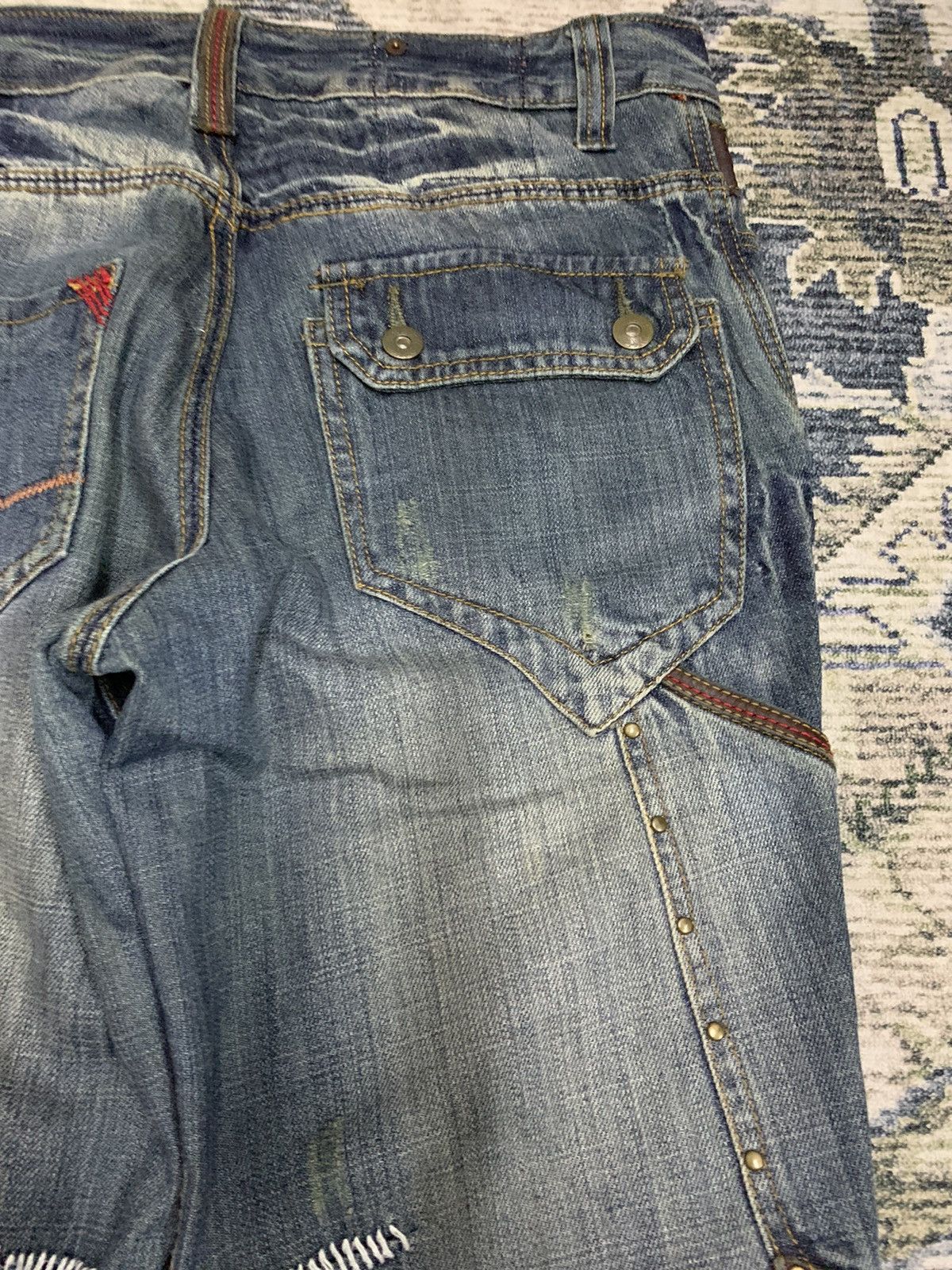 Japanese Brand Kearney House Workwear Carpenter Design Denim Leather Trim Size US 32 / EU 48 - 17 Thumbnail