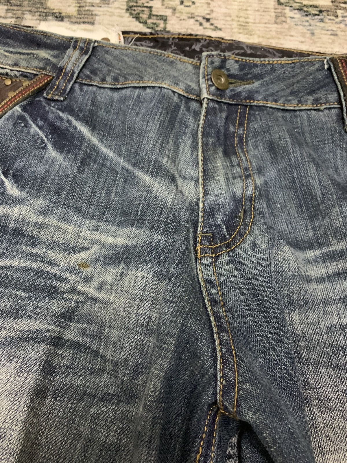 Japanese Brand Kearney House Workwear Carpenter Design Denim Leather Trim Size US 32 / EU 48 - 8 Thumbnail