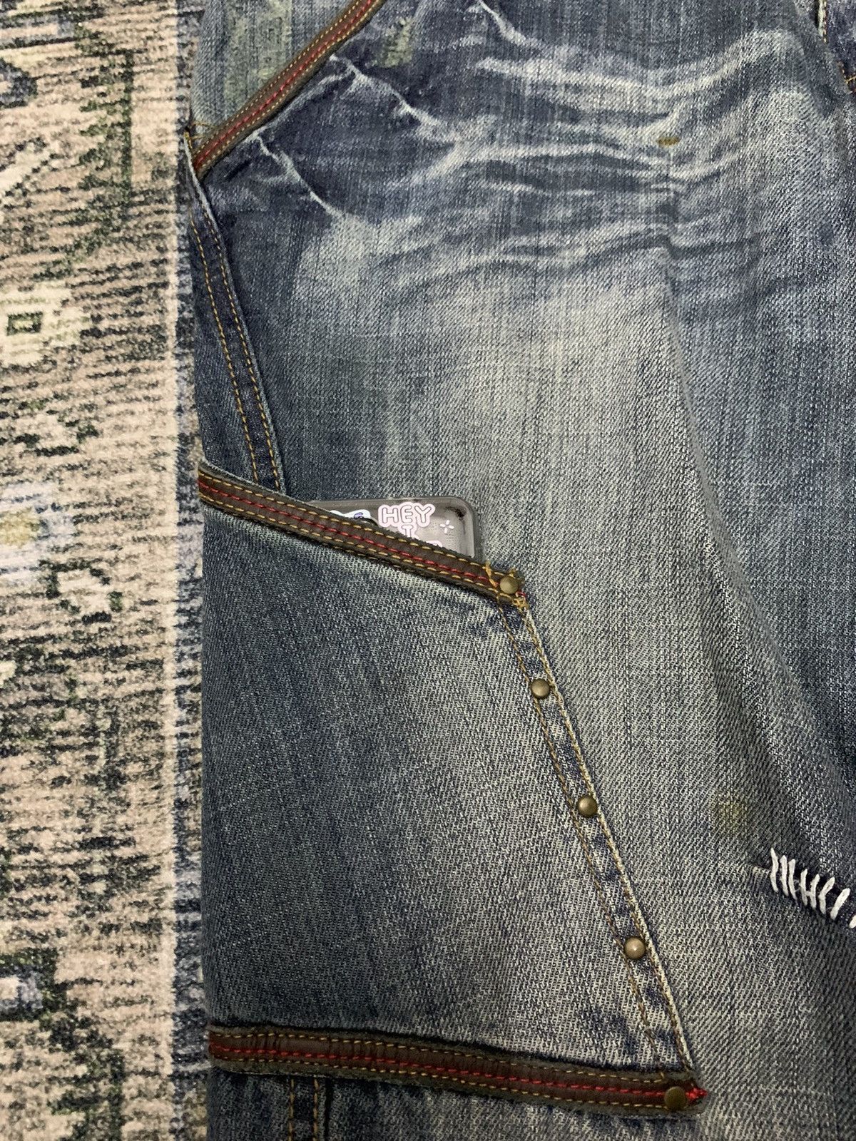 Japanese Brand Kearney House Workwear Carpenter Design Denim Leather Trim Size US 32 / EU 48 - 6 Thumbnail