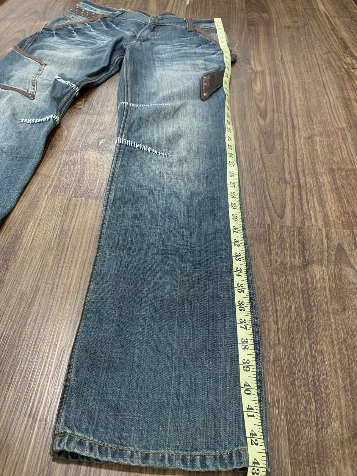 Japanese Brand Kearney House Workwear Carpenter Design Denim Leather Trim Size US 32 / EU 48 - 23 Thumbnail