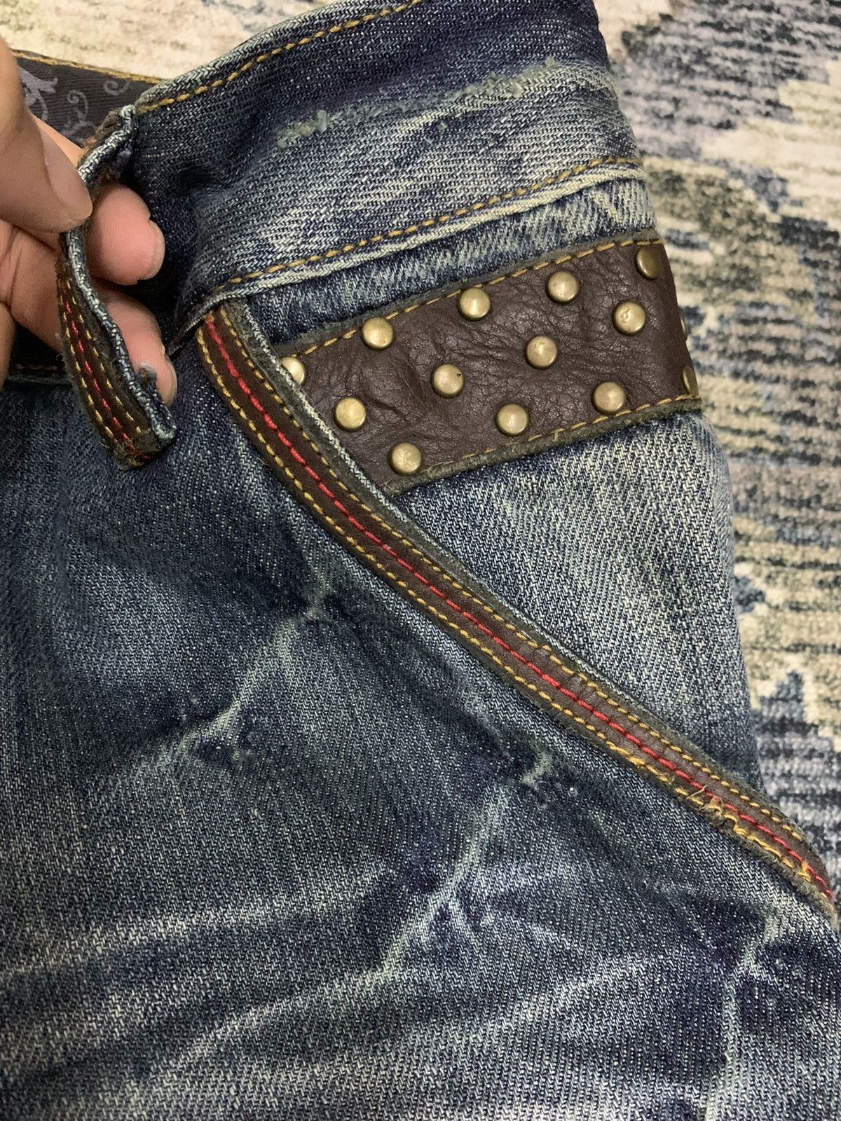 Japanese Brand Kearney House Workwear Carpenter Design Denim Leather Trim Size US 32 / EU 48 - 14 Thumbnail