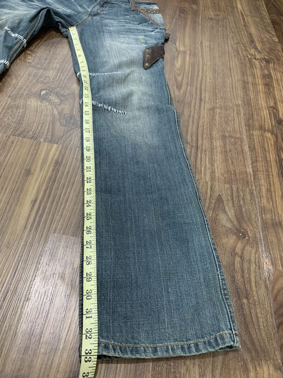 Japanese Brand Kearney House Workwear Carpenter Design Denim Leather Trim Size US 32 / EU 48 - 24 Thumbnail