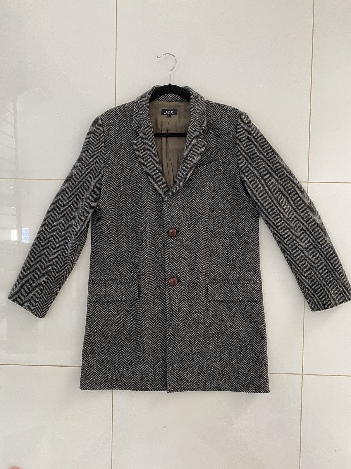 A.P.C Wool Herringbone Jacket Coat M/L