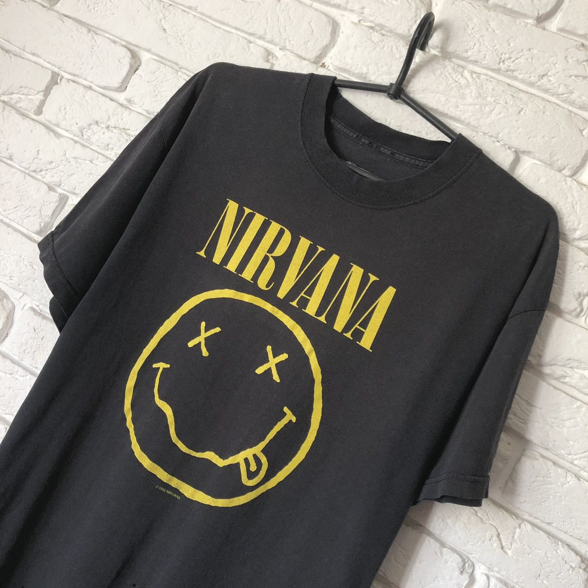 Band Tees × Nirvana × Vintage Nirvana 1992 Smile Face vintage tee t shirt Kurt Cobain Size US L / EU 52-54 / 3 - 3 Thumbnail
