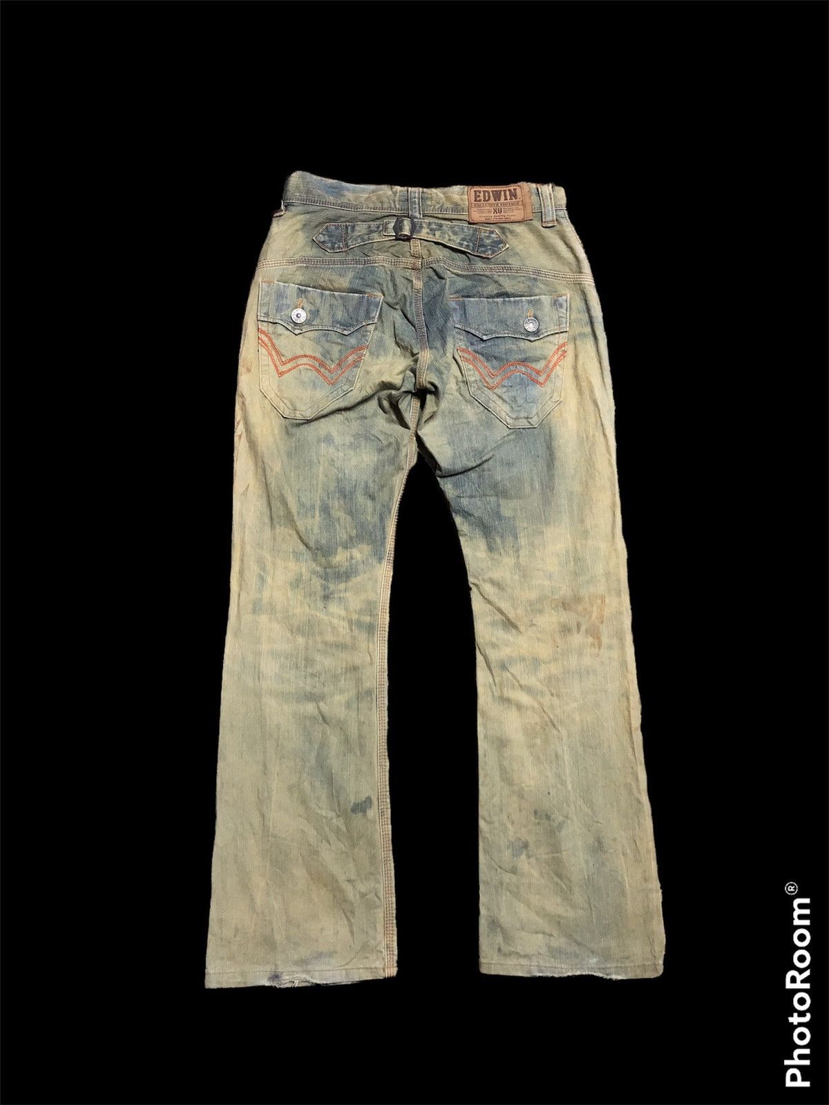 Edwin FLARE⚡️EXCLUSIVE VINTAGE EDWIN XV RUSTY BLEACHED DENIM Size US 31 - 2 Thumbnail