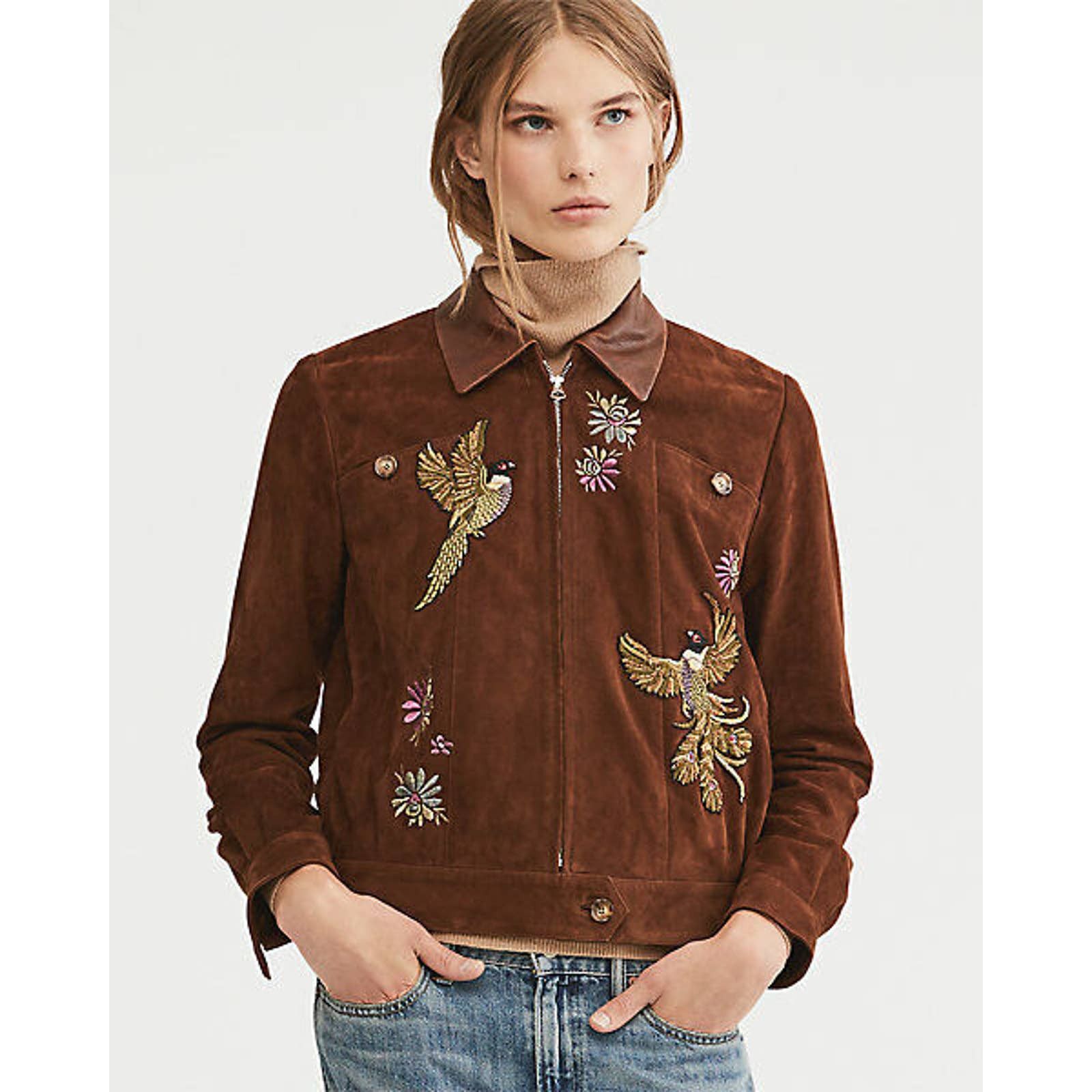 Polo Ralph Lauren Peacock Embroidered Women's Jacket $1298 M