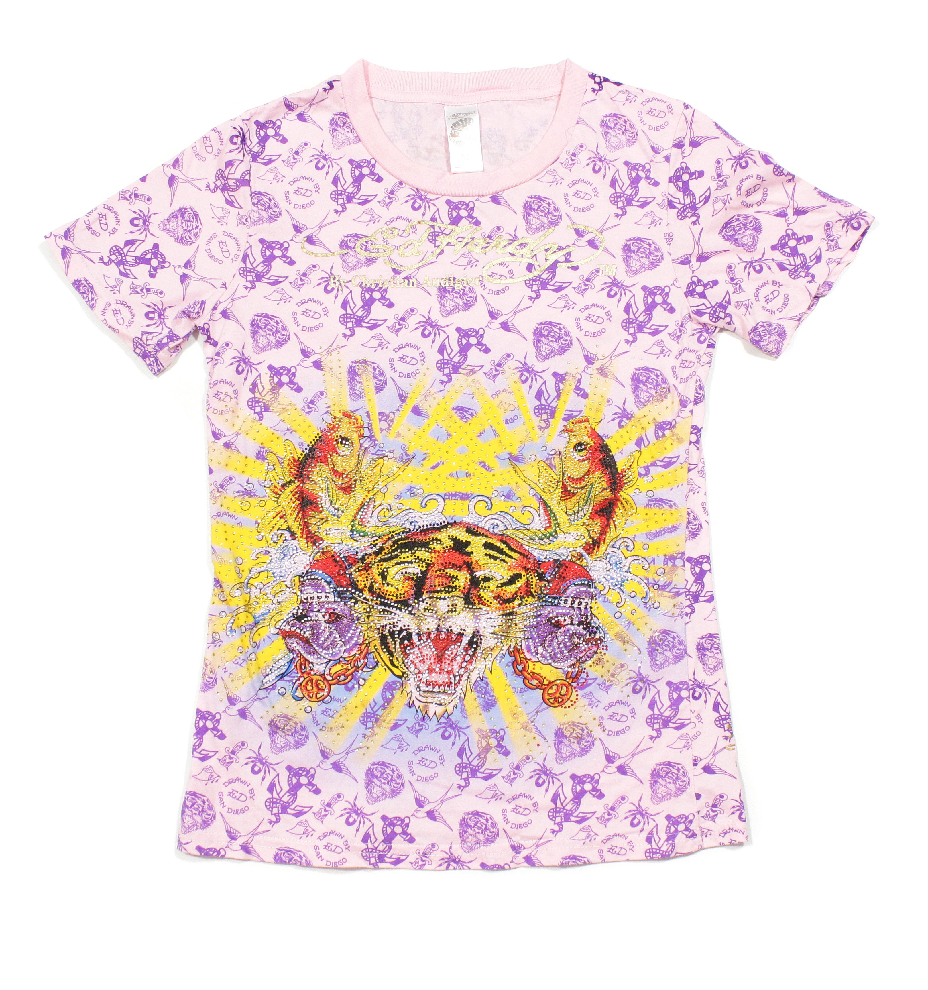 Christian Audigier 00S Tiger Logo Payets Tattoo T-Shirt Vintage Size M / US 6-8 / IT 42-44 - 1 Thumbnail