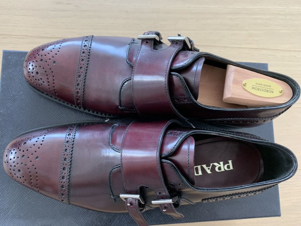 Prada Prada Double Monk Strap Leather Shoes Size US 7 / EU 40 - 1 Thumbnail