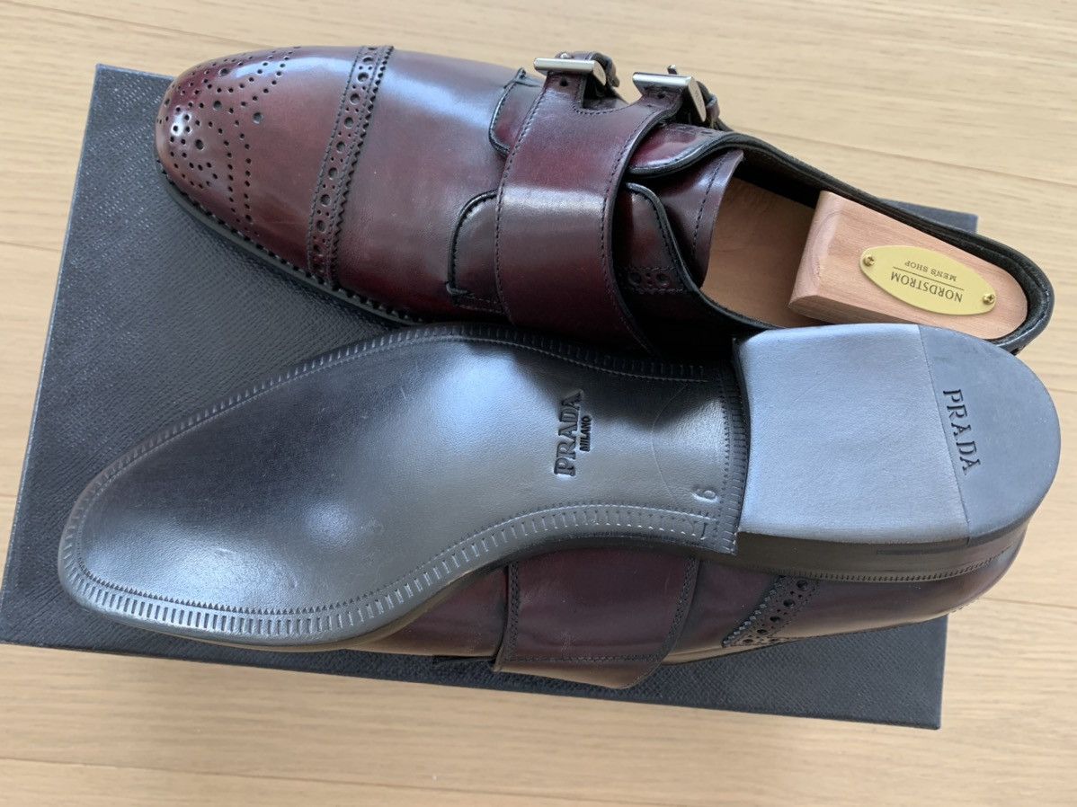 Prada Prada Double Monk Strap Leather Shoes Size US 7 / EU 40 - 2 Thumbnail