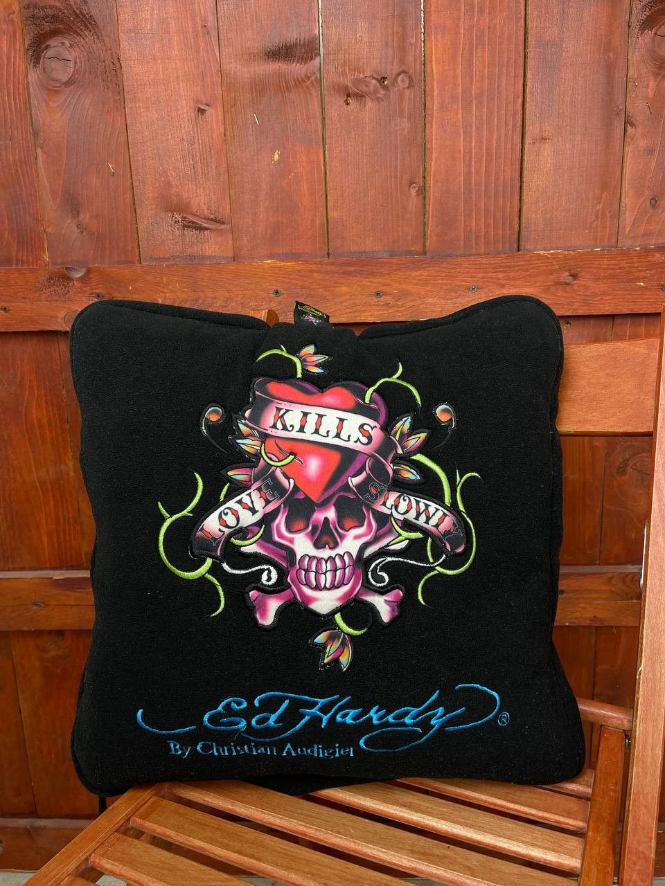 Christian Audigier × Designer × Ed Hardy Ed Hardy by Christian Audigier pillow blanket black Size ONE SIZE - 2 Thumbnail