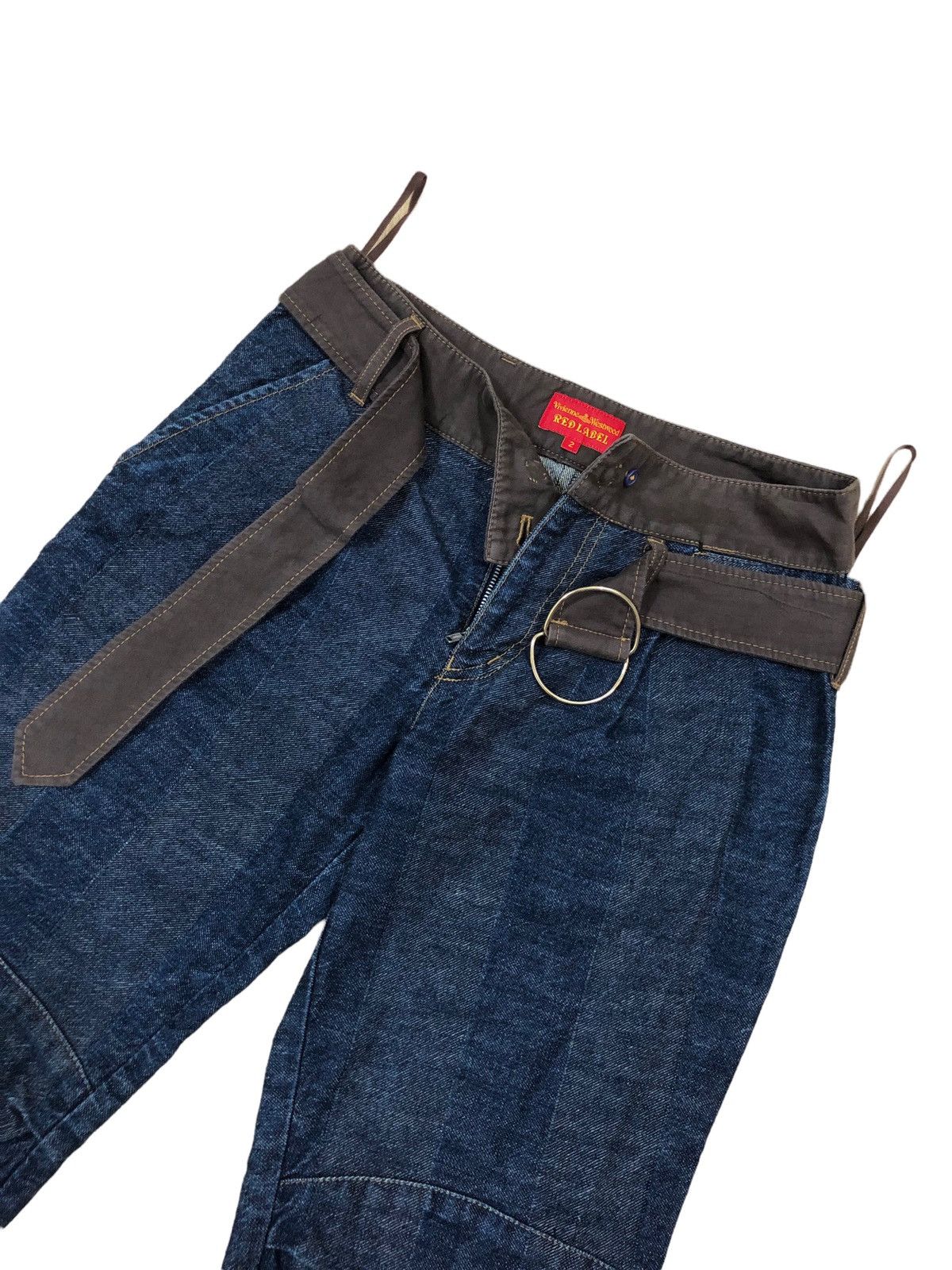 Vivienne Westwood GRAIL🔥90s Vivienne Westwood Unstructured Waist Belted Denim Size 29" - 2 Thumbnail