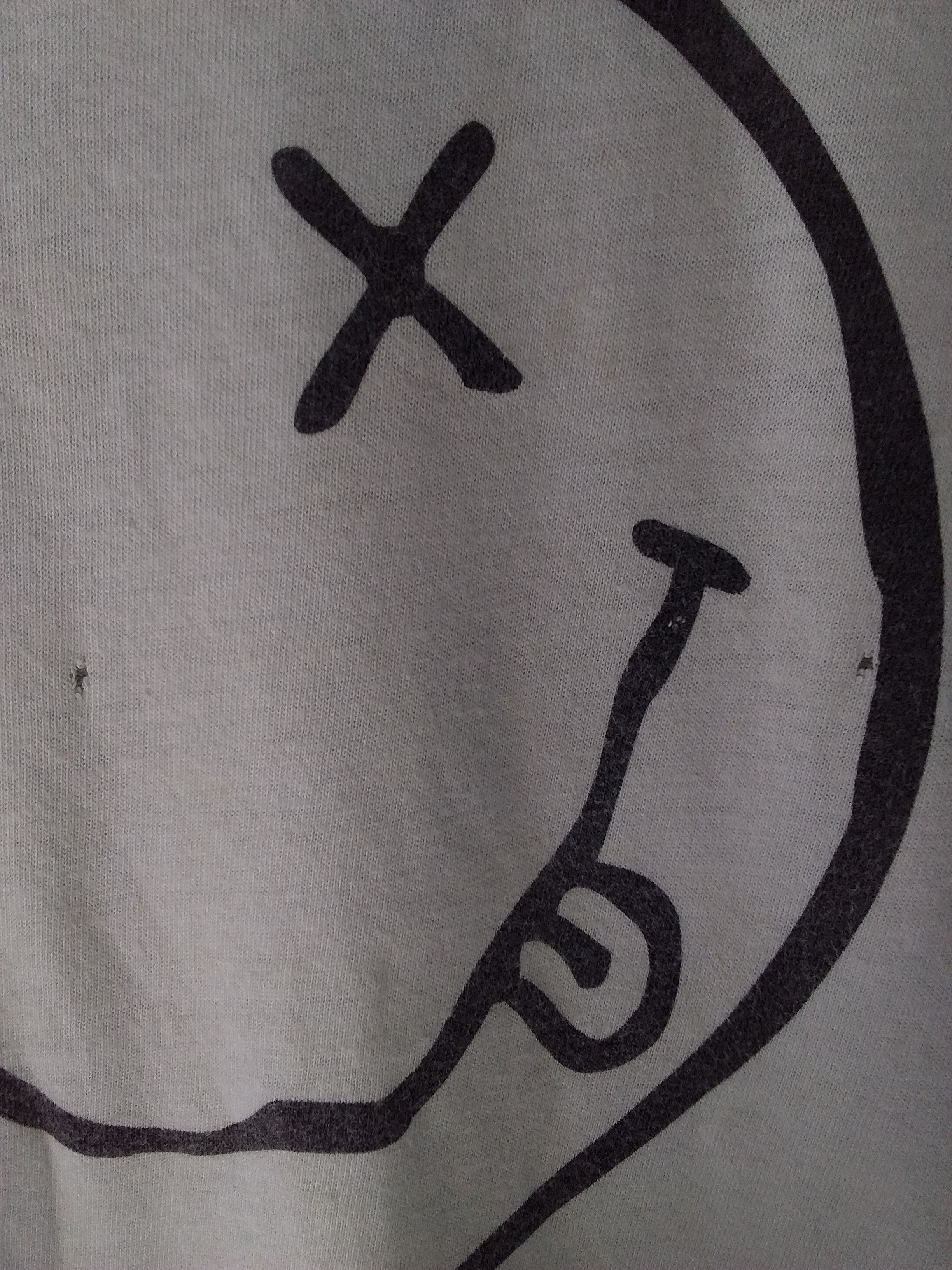 Vintage Nirvana smiley face 1992 white t-shirt