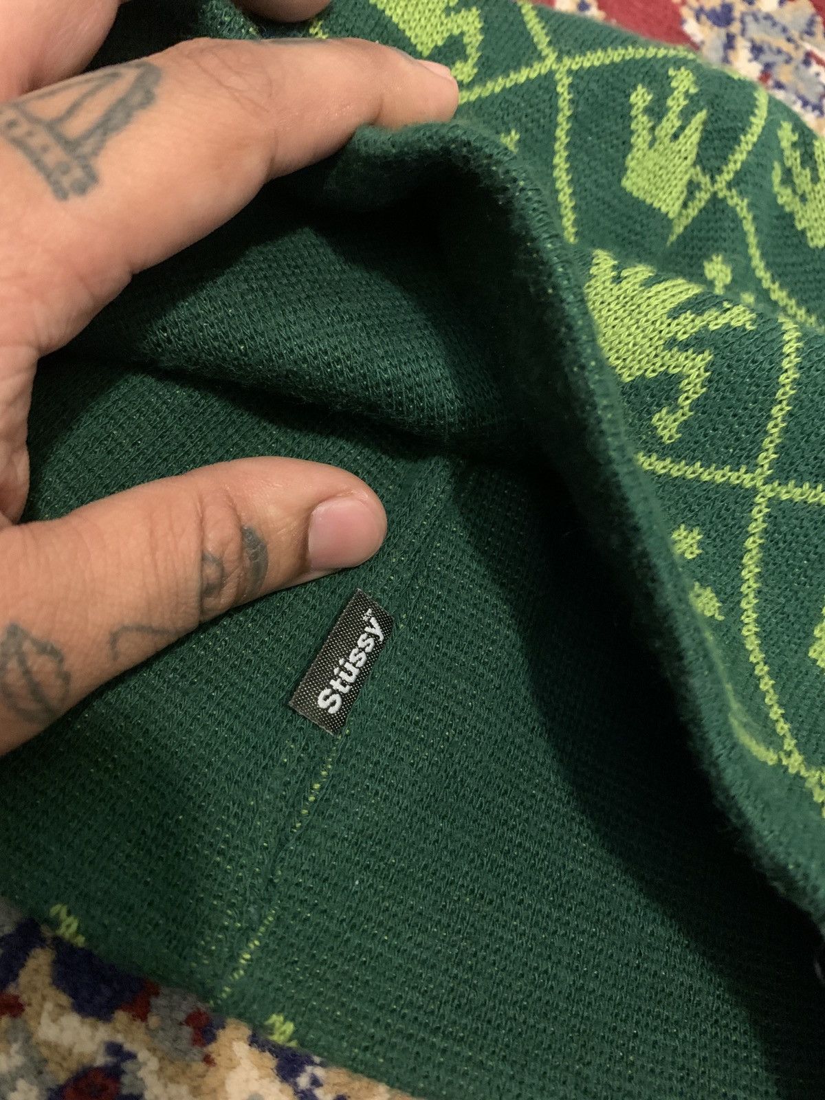 Stussy 00s Stussy Crown Monogram beanie Size ONE SIZE - 4 Thumbnail