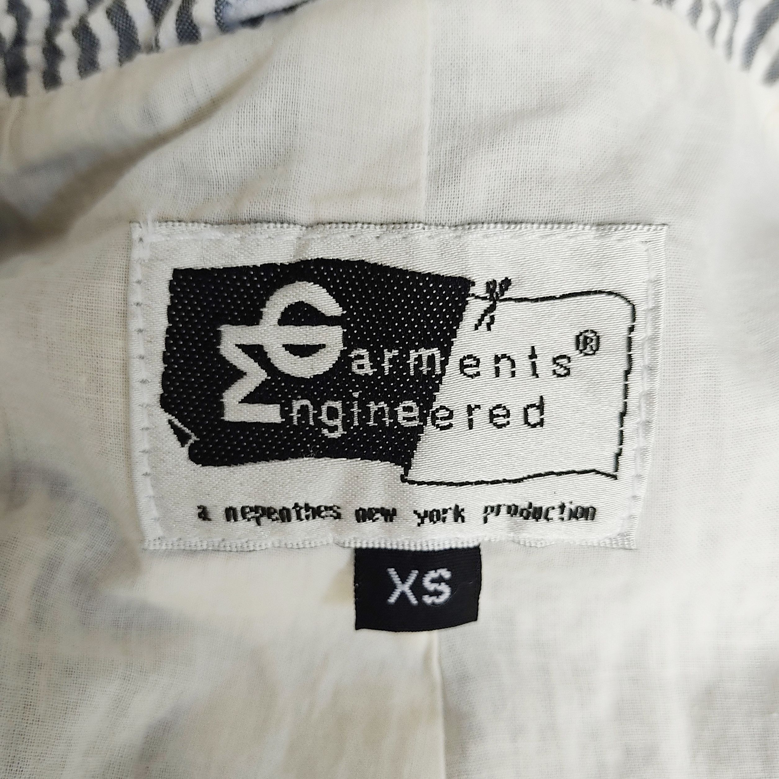 Engineered Garments Engineered Garments White Navy Seersucker Andover Jacket Size US XS / EU 42 / 0 - 9 Thumbnail