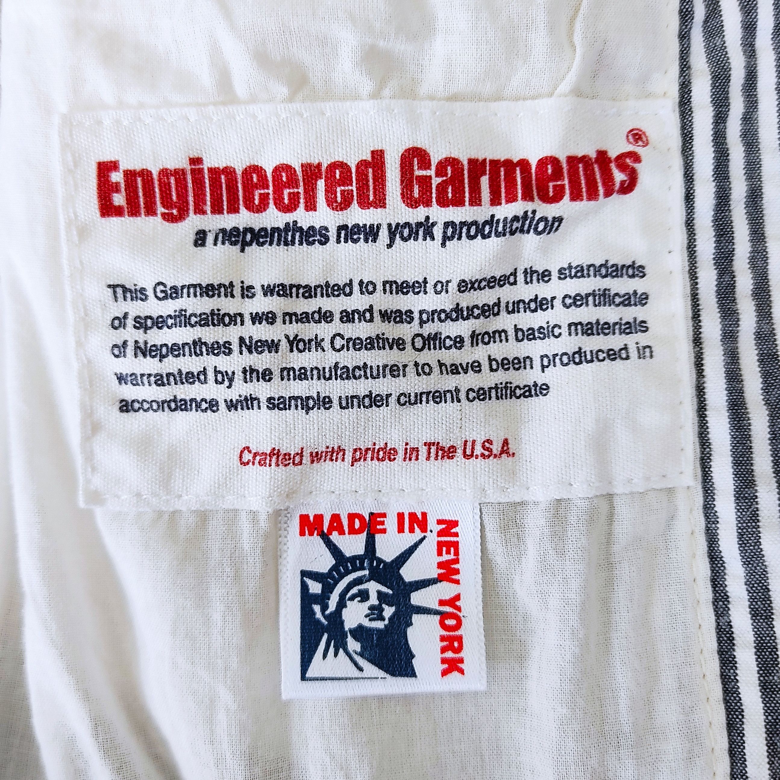 Engineered Garments Engineered Garments White Navy Seersucker Andover Jacket Size US XS / EU 42 / 0 - 10 Thumbnail