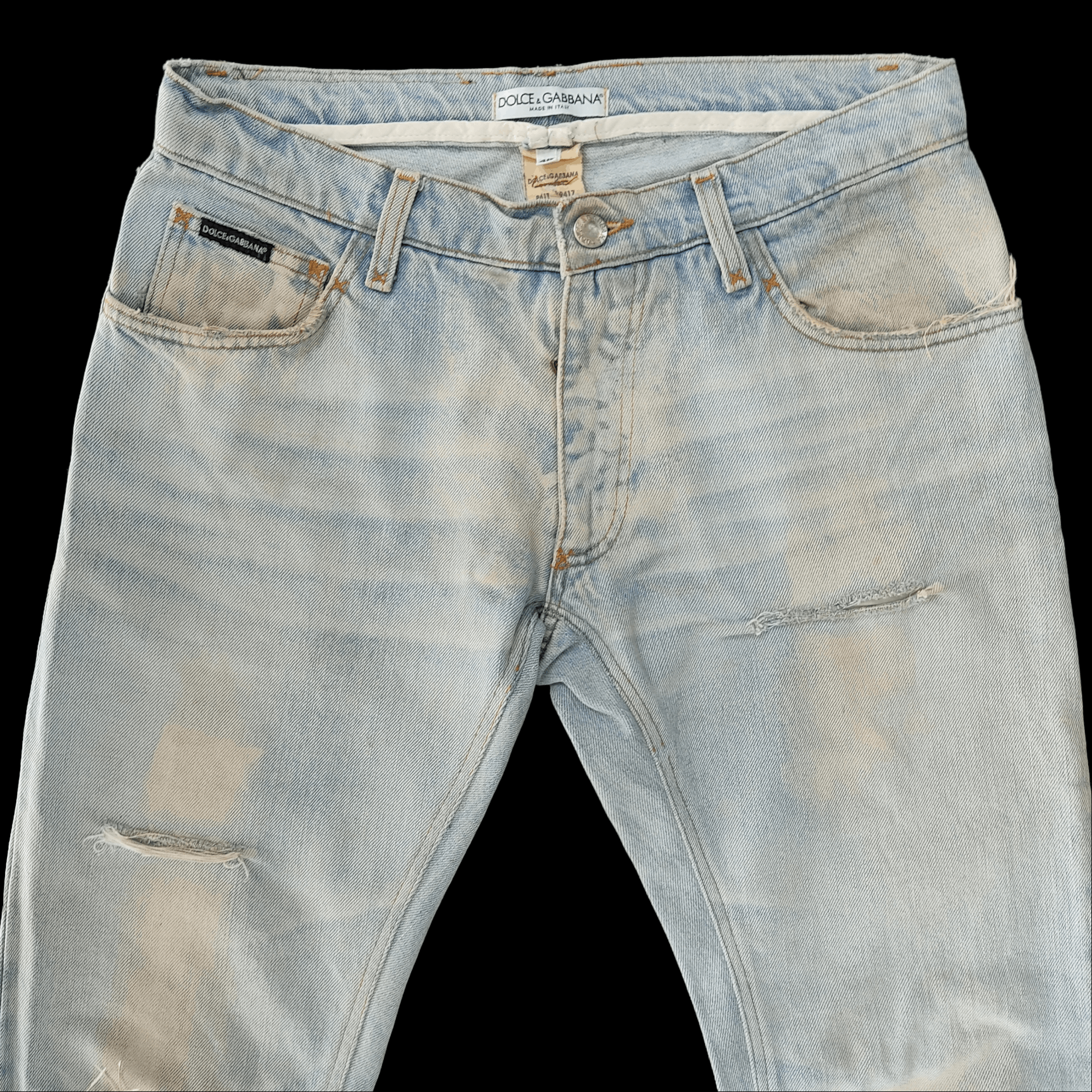 Dolce & Gabbana Dolce & Gabbana Paint Splash Distressed Jeans Size US 30 / EU 46 - 4 Thumbnail