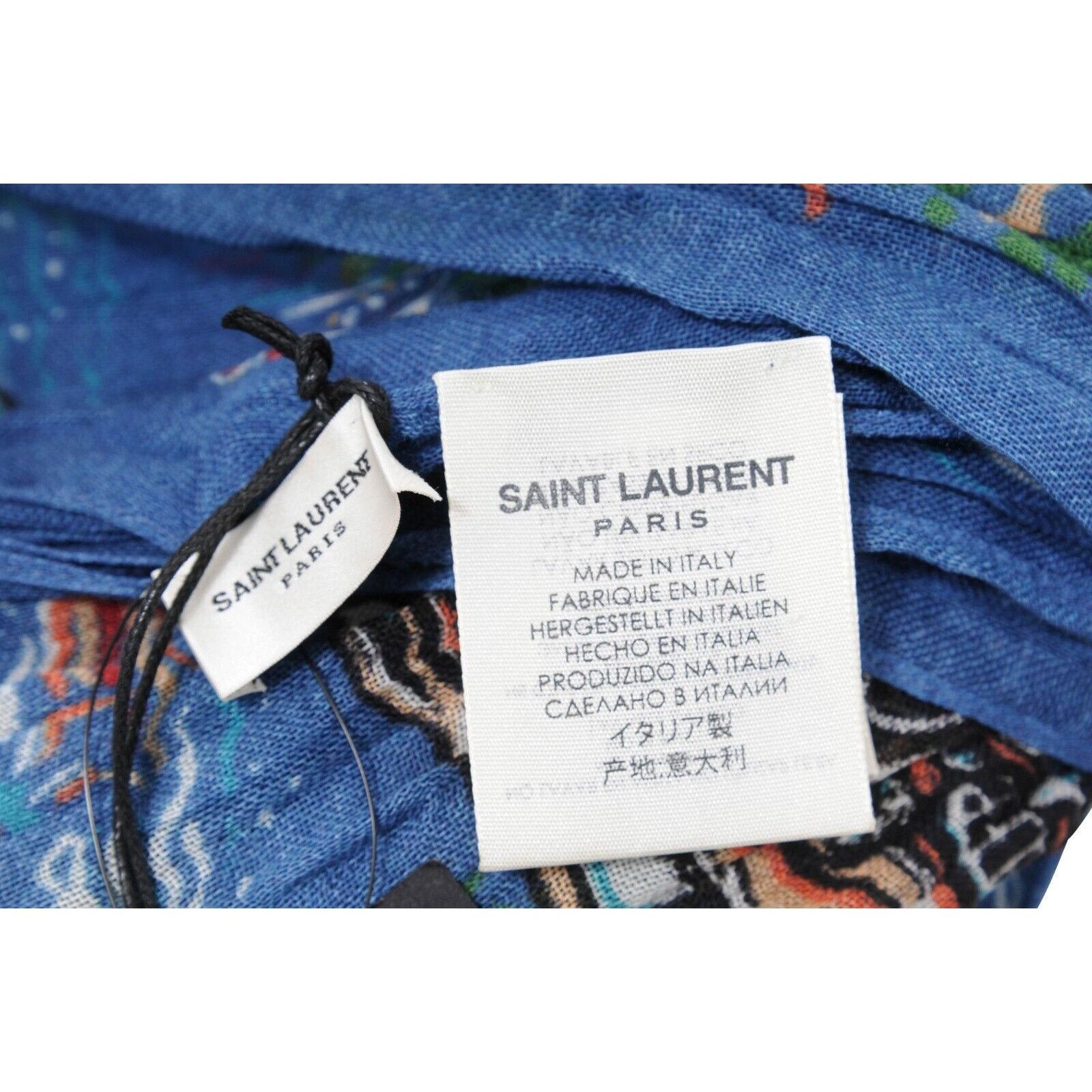 Saint Laurent Paris SS16 Surf Palmeraie Hawaiian Print Scarf - 01089 Size ONE SIZE - 6 Thumbnail