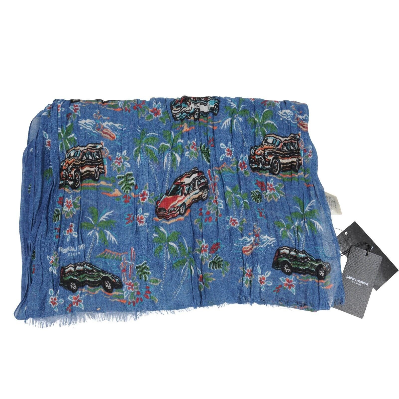 Saint Laurent Paris SS16 Surf Palmeraie Hawaiian Print Scarf - 01089 Size ONE SIZE - 1 Thumbnail