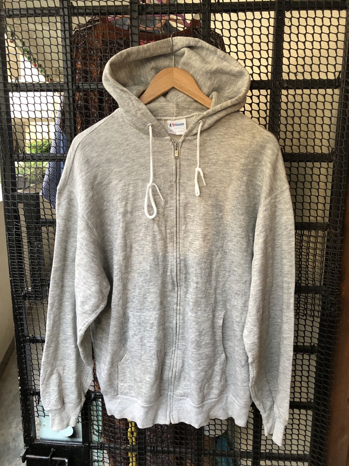 VINTAGE HANES BLANK TRI BLEND HOODIE UNSOUNDRAG