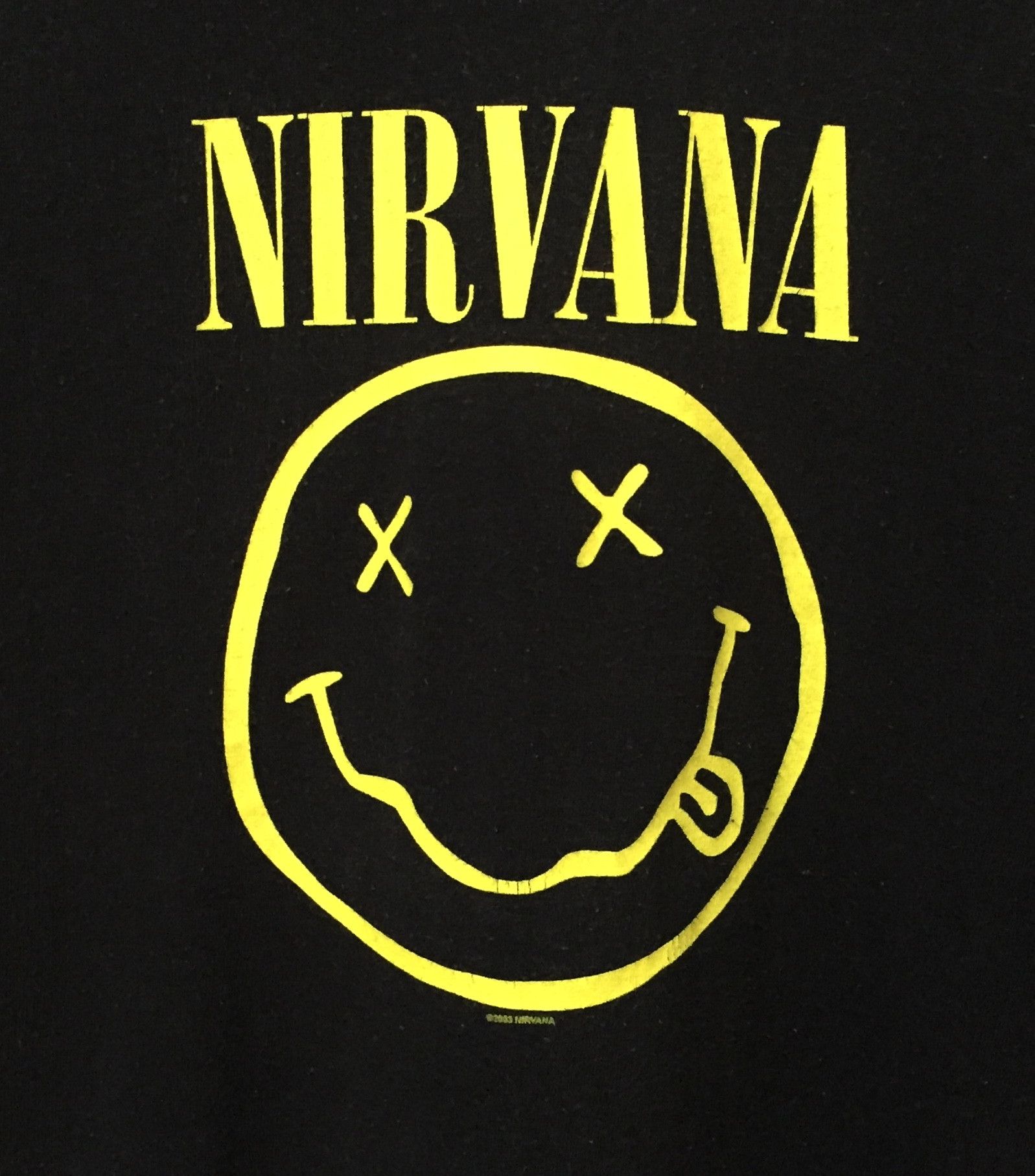 Band Tees × Vintage VINTAGE Y2K NIRVANA SMILEY KURT KOBAIN GRUNGE BAND TSHIRT Size US S / EU 44-46 / 1 - 4 Thumbnail