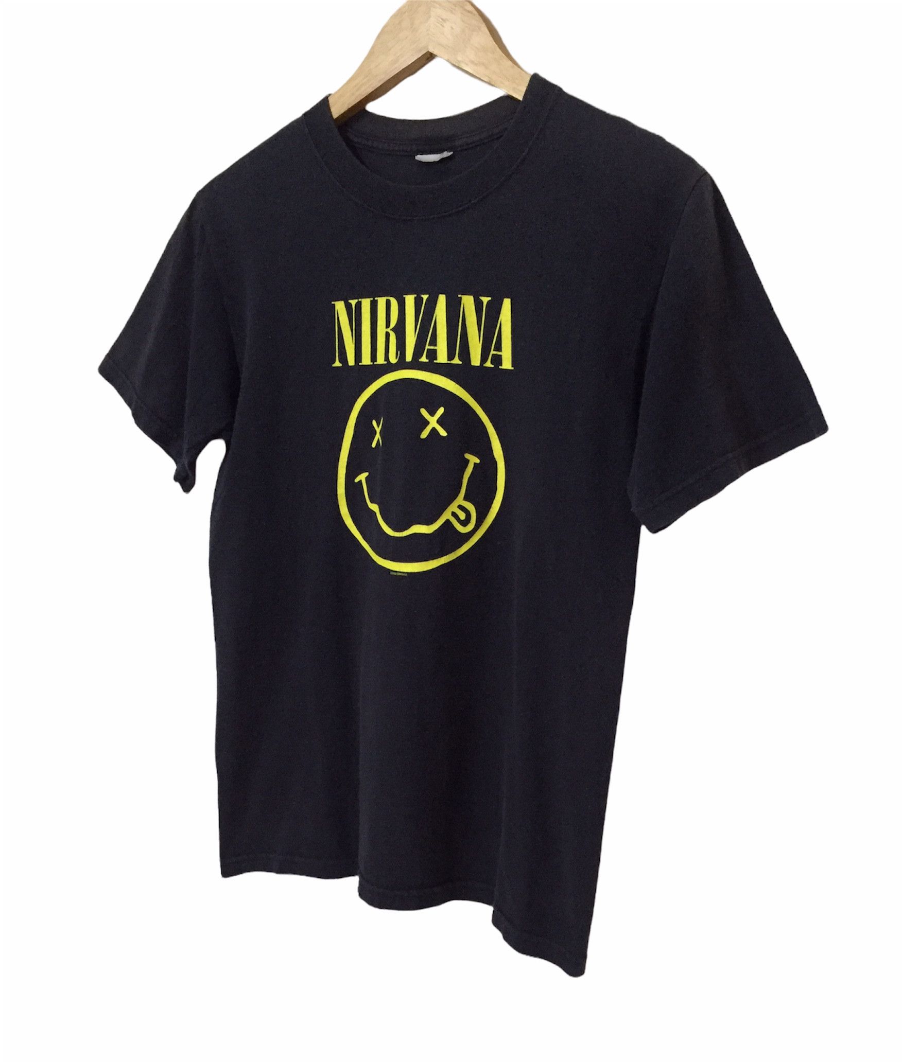 Band Tees × Vintage VINTAGE Y2K NIRVANA SMILEY KURT KOBAIN GRUNGE BAND TSHIRT Size US S / EU 44-46 / 1 - 2 Thumbnail