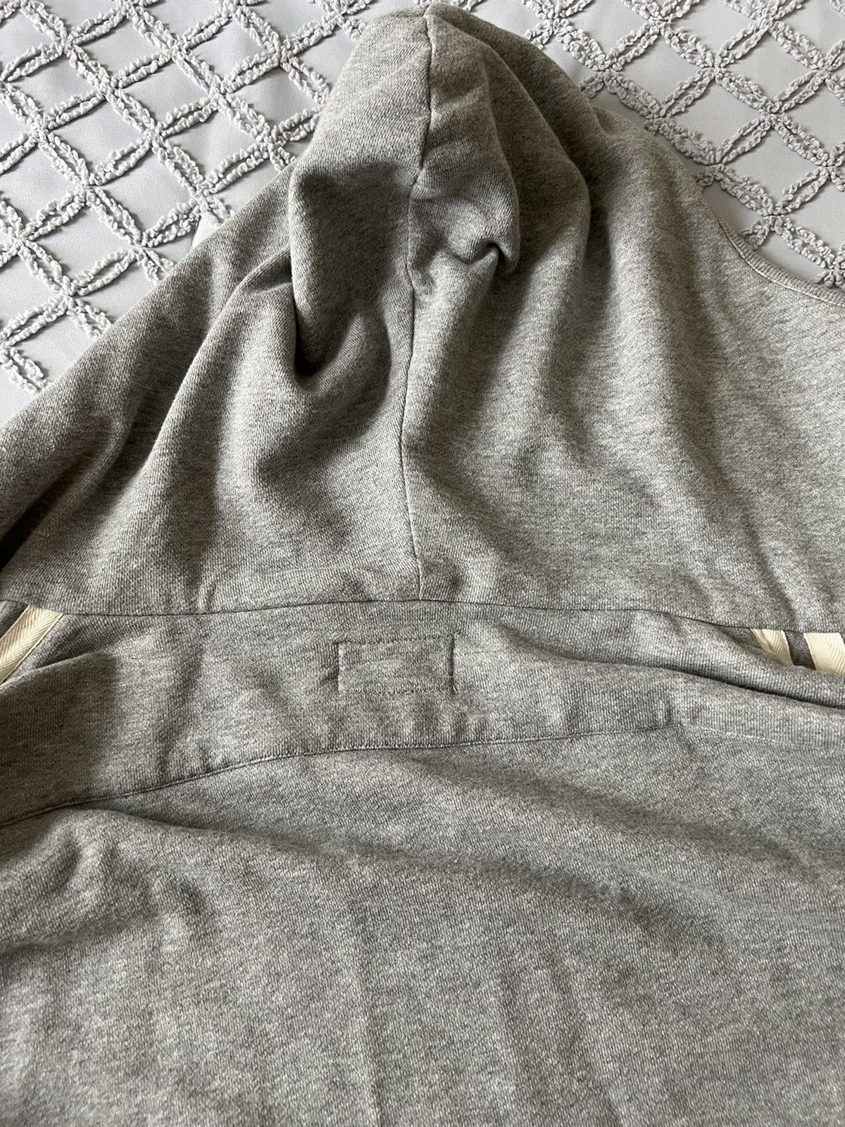 Greg Lauren 50/50 Grey Fleece Vintage Denim High Tech Hood Track Jacket Size US L / EU 52-54 / 3 - 16 Thumbnail