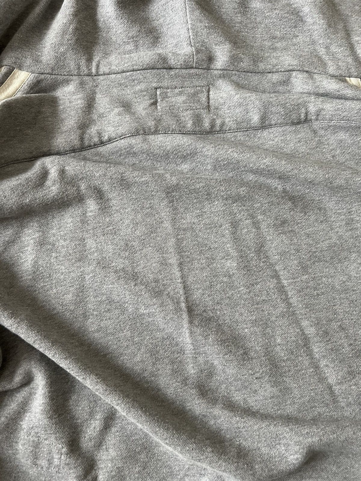 Greg Lauren 50/50 Grey Fleece Vintage Denim High Tech Hood Track Jacket Size US L / EU 52-54 / 3 - 17 Thumbnail