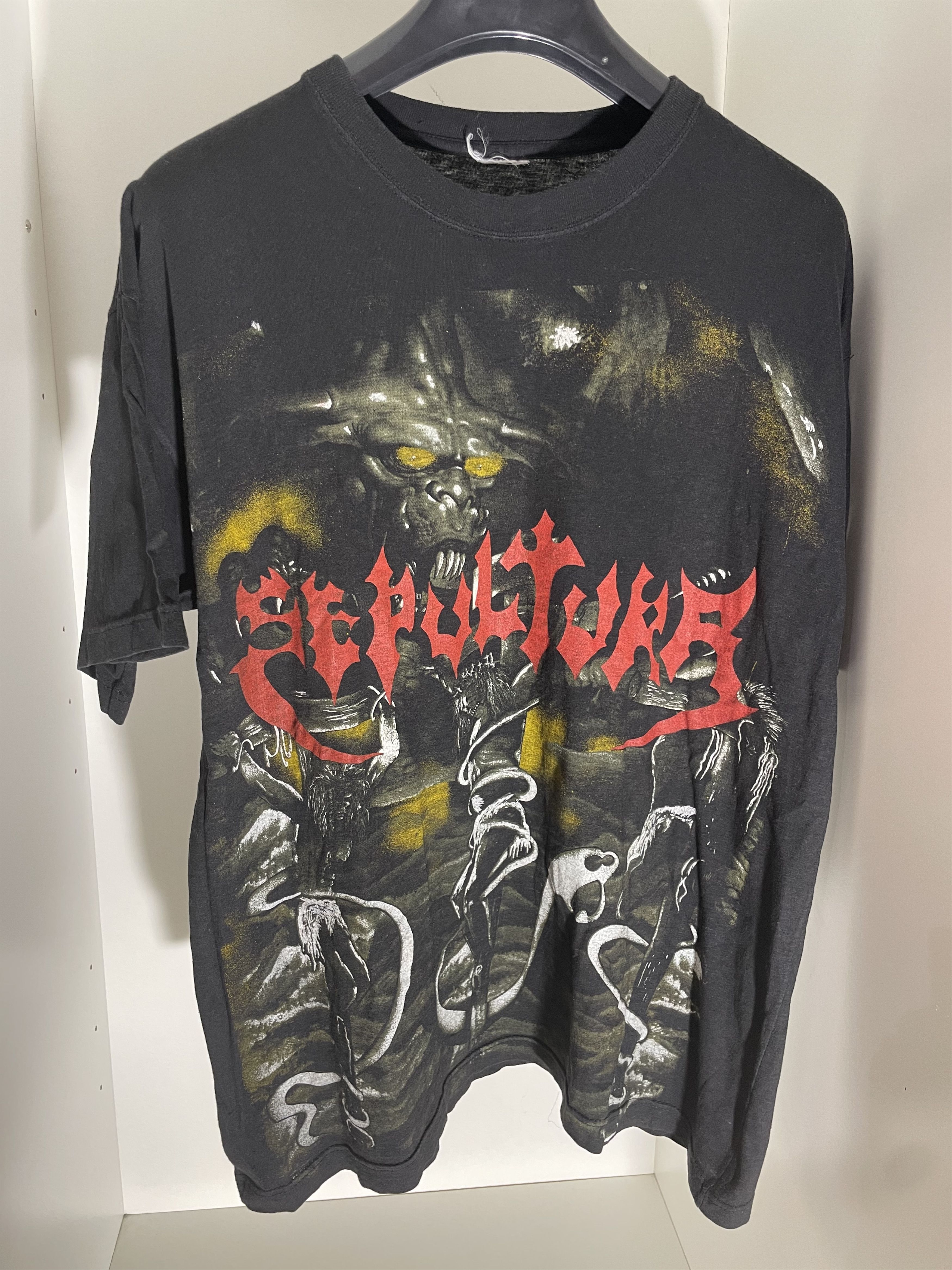 Vintage 90s Sepultura Morbid Visions Aop tee