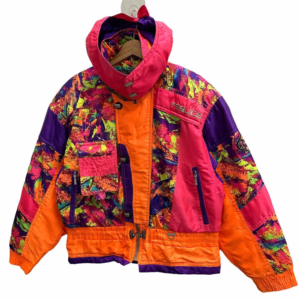 Japanese Brand × Vintage 💥80s FABLICE ZERMATT ABSTRACK MULTICOLOUR JACKET Size M / US 6-8 / IT 42-44 - 3 Thumbnail