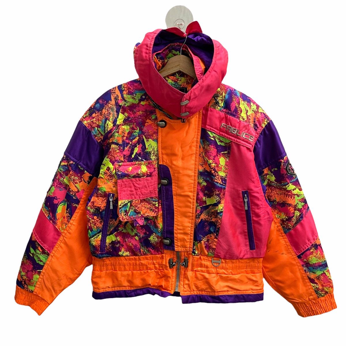 Japanese Brand × Vintage 💥80s FABLICE ZERMATT ABSTRACK MULTICOLOUR JACKET Size M / US 6-8 / IT 42-44 - 1 Thumbnail