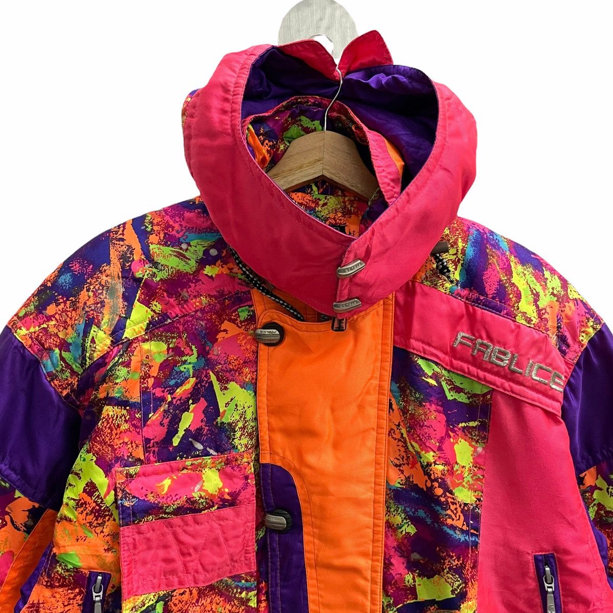 Japanese Brand × Vintage 💥80s FABLICE ZERMATT ABSTRACK MULTICOLOUR JACKET Size M / US 6-8 / IT 42-44 - 4 Thumbnail