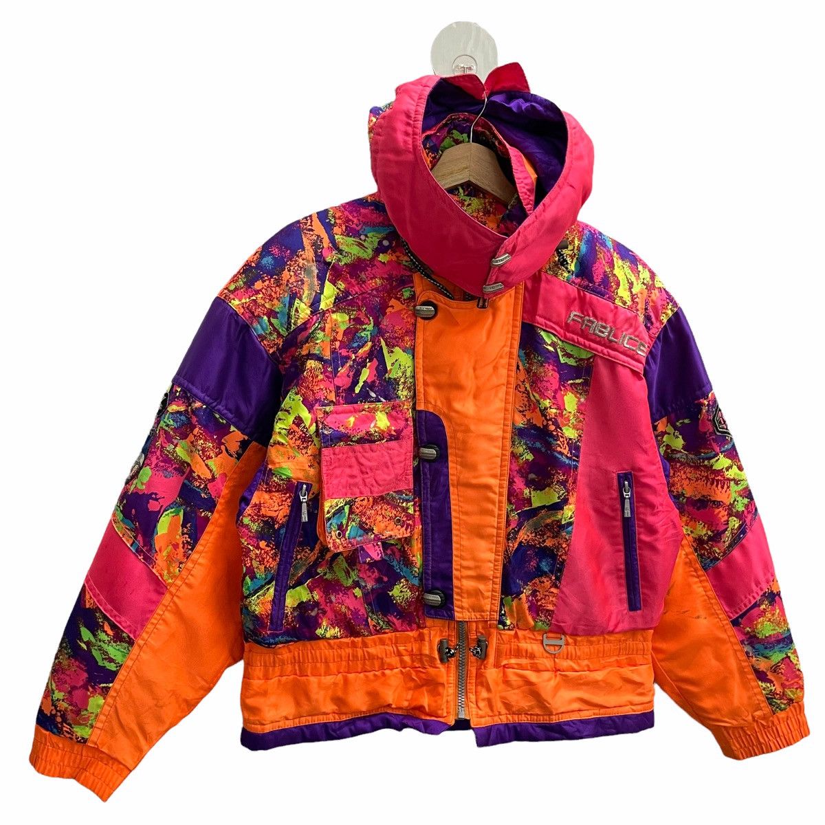 Japanese Brand × Vintage 💥80s FABLICE ZERMATT ABSTRACK MULTICOLOUR JACKET Size M / US 6-8 / IT 42-44 - 2 Thumbnail