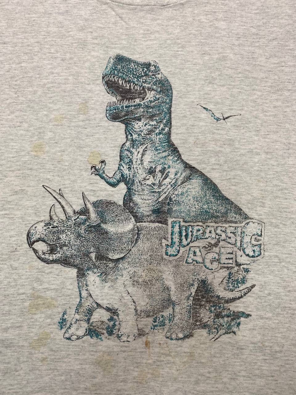 Fruit Of The Loom Vintage 90s Jurassic park tshirt single stitch Size US XL / EU 56 / 4 - 6 Thumbnail