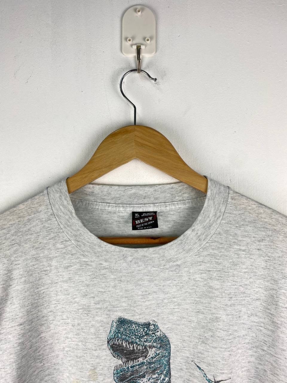 Fruit Of The Loom Vintage 90s Jurassic park tshirt single stitch Size US XL / EU 56 / 4 - 2 Thumbnail