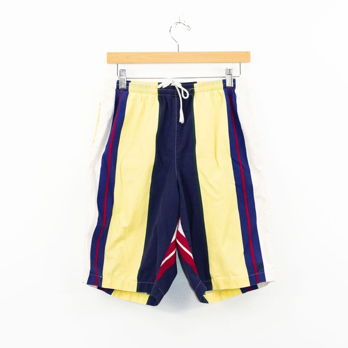 Ralph Lauren 90s Polo Ralph Lauren Color Block Striped Cotton Shorts ...