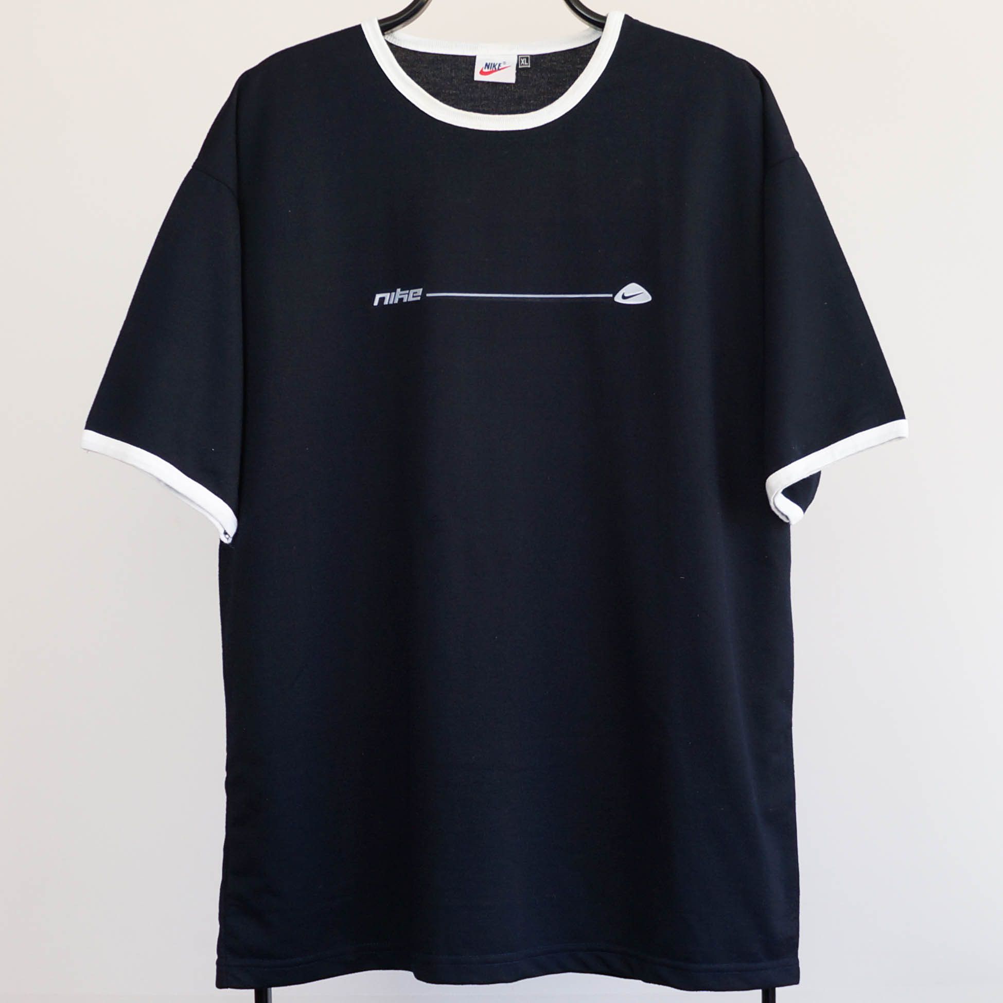 Nike × Vintage Vintage Nike T-Shirt Blue Big Logo 90s Size US XL / EU 56 / 4 - 2 Thumbnail