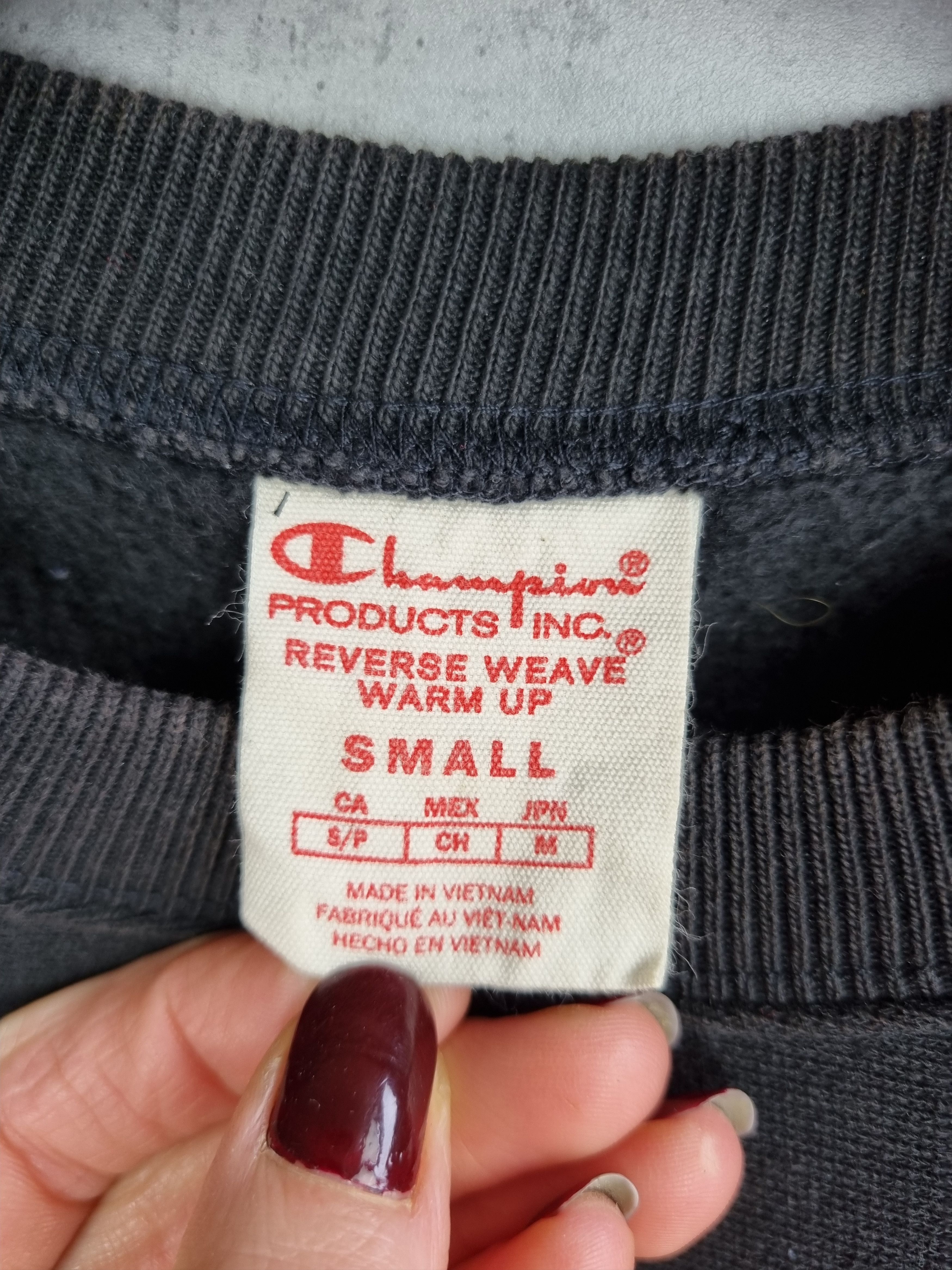 Champion × Vintage 90s Champion Reverse Wave Vintage Sweatshirt Size US S / EU 44-46 / 1 - 4 Thumbnail