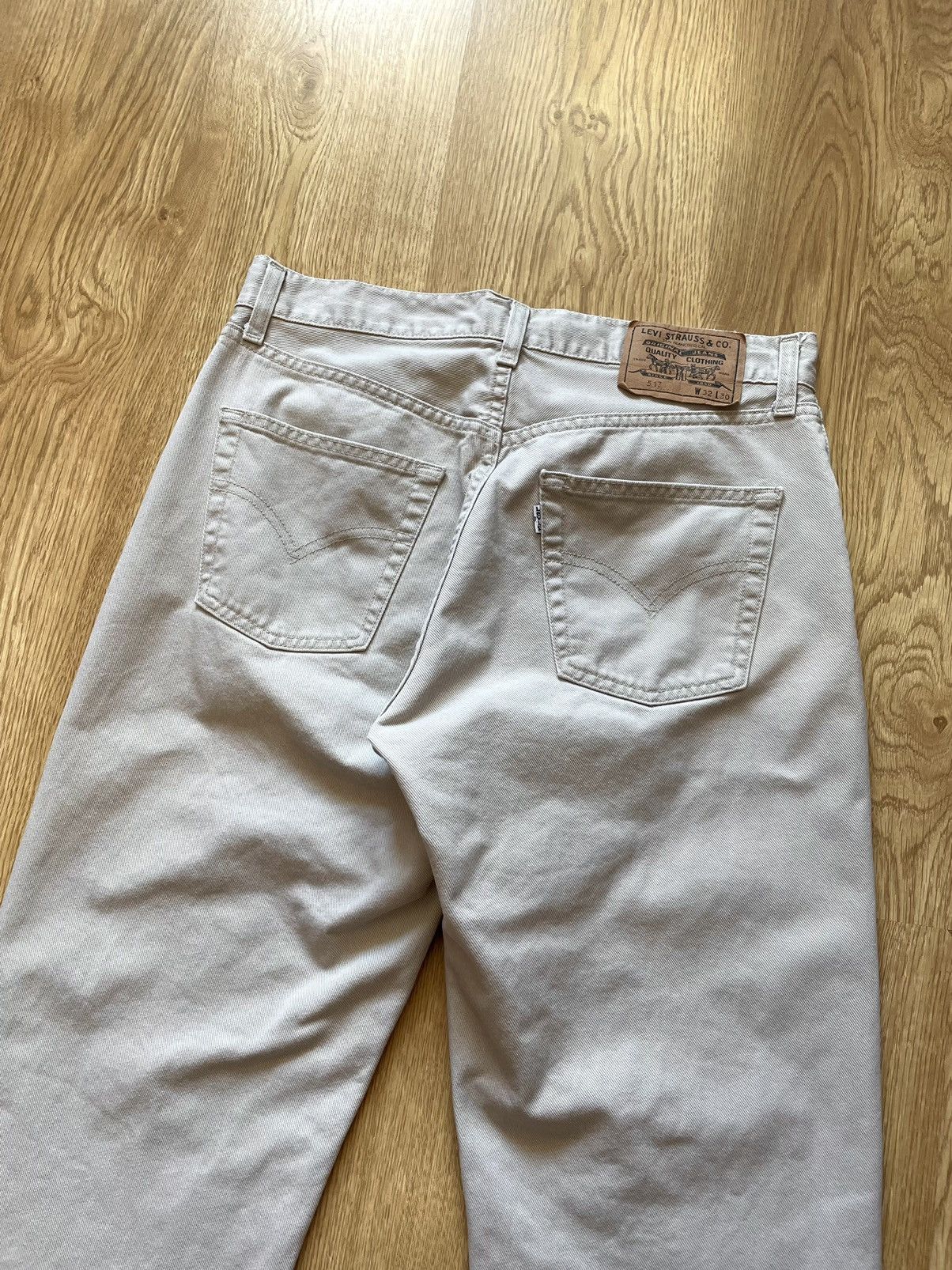 Levi's Vintage 90s Levis 517 Released Hem Beige Denim Jeans Pants Size US 32 / EU 48 - 11 Thumbnail