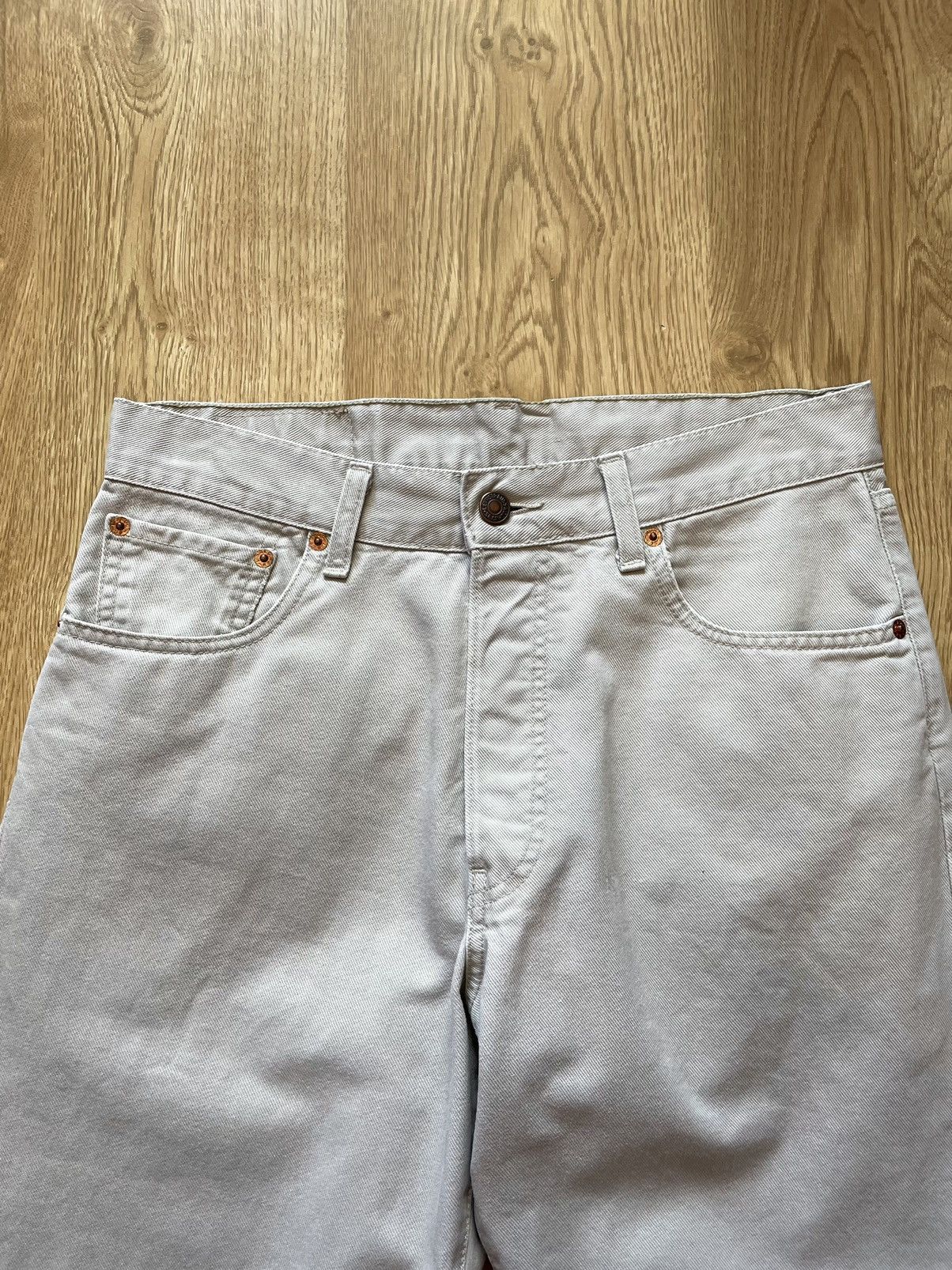 Levi's Vintage 90s Levis 517 Released Hem Beige Denim Jeans Pants Size US 32 / EU 48 - 7 Thumbnail