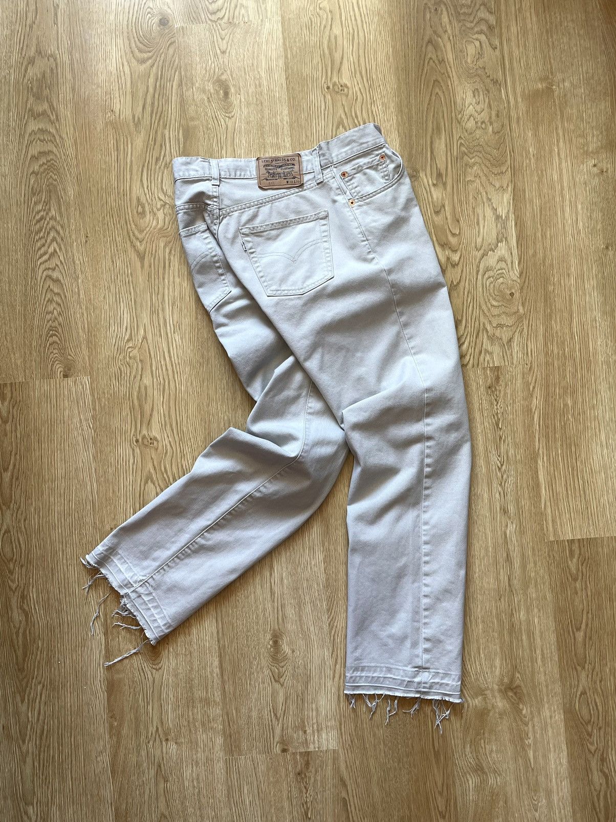 Levi's Vintage 90s Levis 517 Released Hem Beige Denim Jeans Pants Size US 32 / EU 48 - 1 Thumbnail