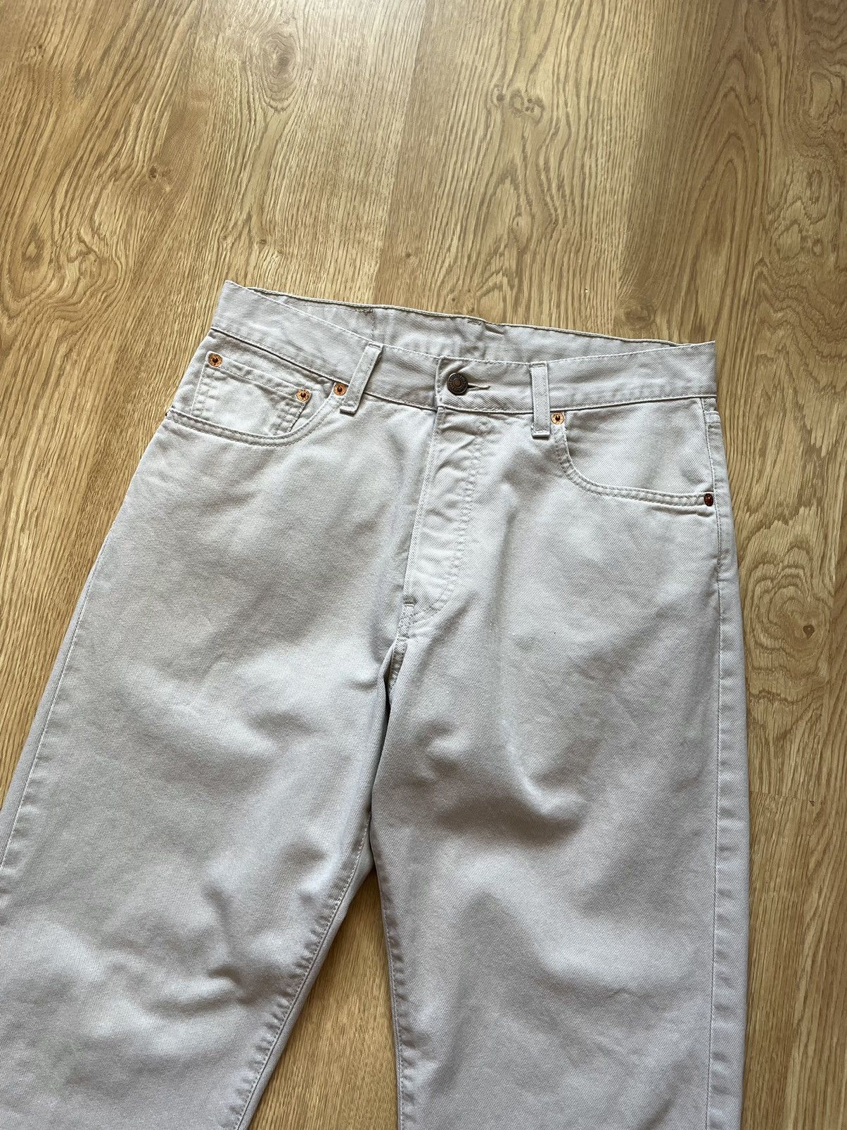Levi's Vintage 90s Levis 517 Released Hem Beige Denim Jeans Pants Size US 32 / EU 48 - 6 Thumbnail