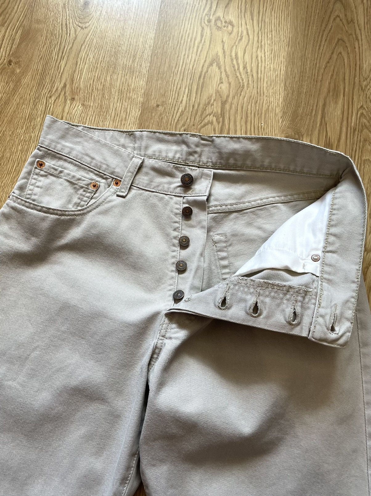 Levi's Vintage 90s Levis 517 Released Hem Beige Denim Jeans Pants Size US 32 / EU 48 - 8 Thumbnail