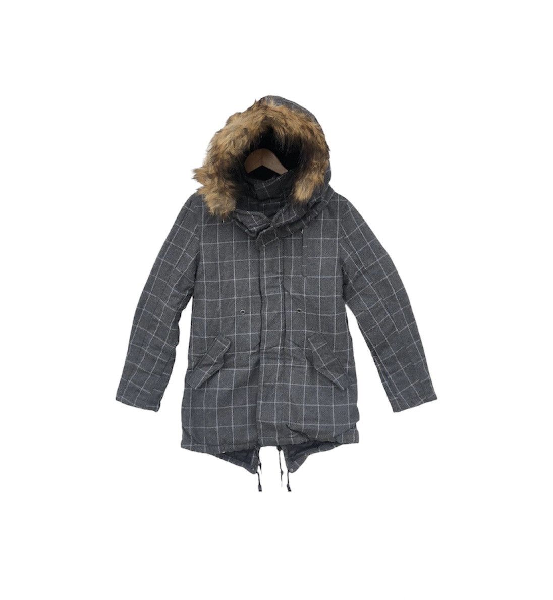 ISSEY MIYAKE Tete Homme Fur Parka Padded Jacket Overcoat
