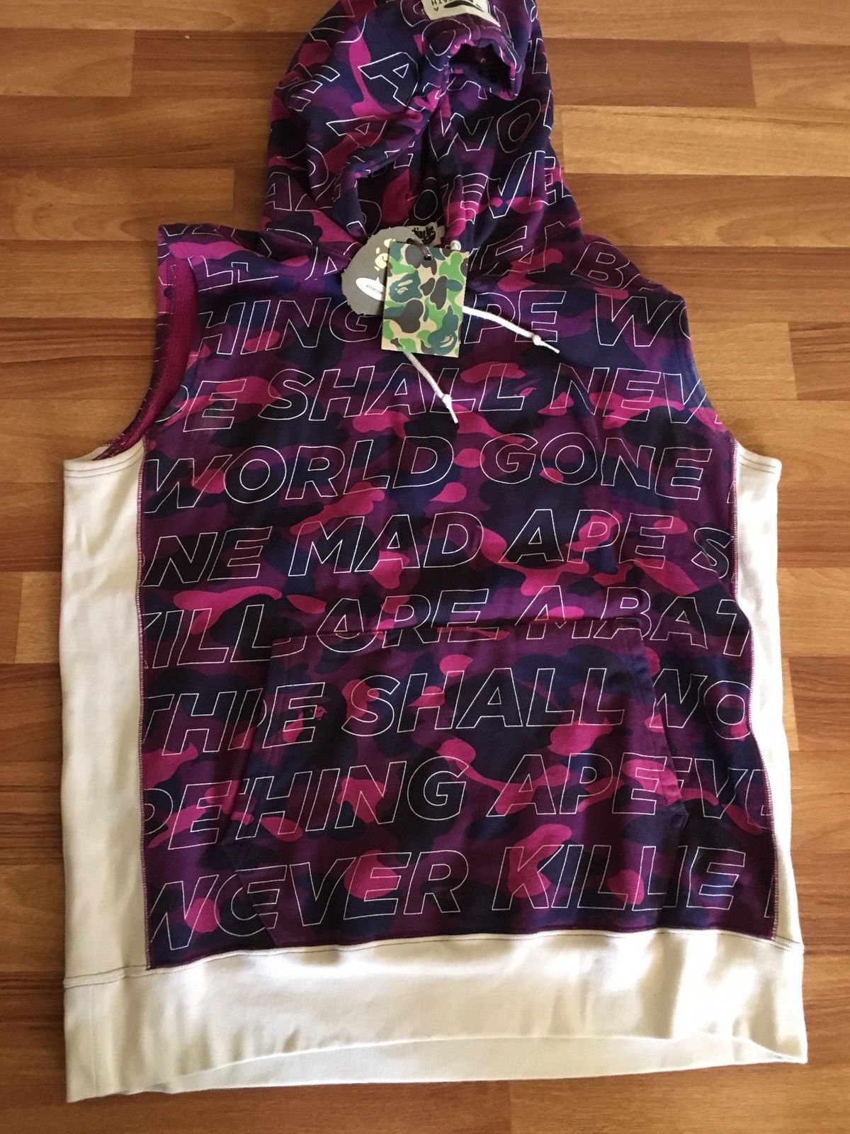Bape sleeveless hoodie hotsell