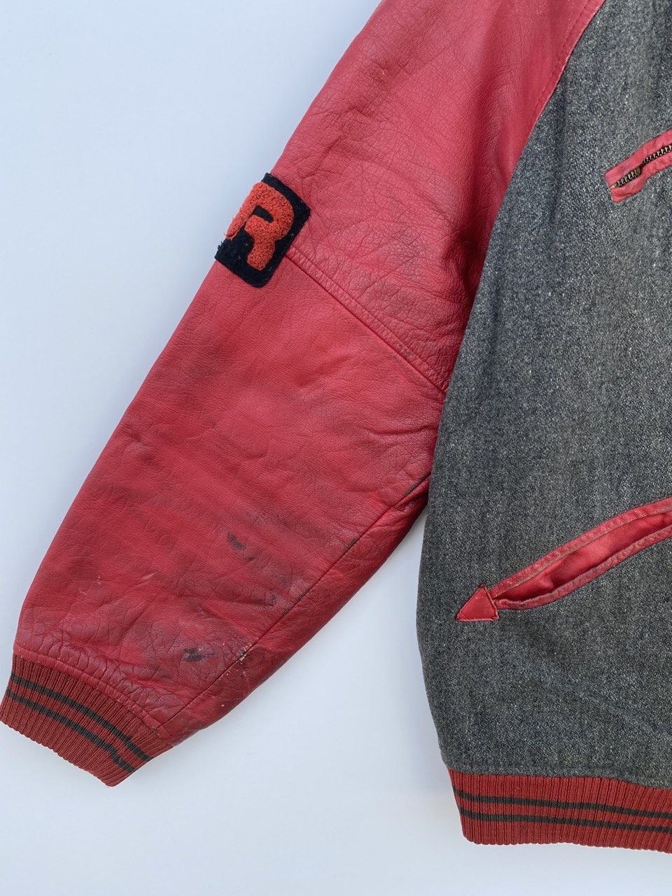 Reebok Vintage 90s Reebok Embroidery Leather Varsity Jacket Size US L / EU 52-54 / 3 - 8 Thumbnail