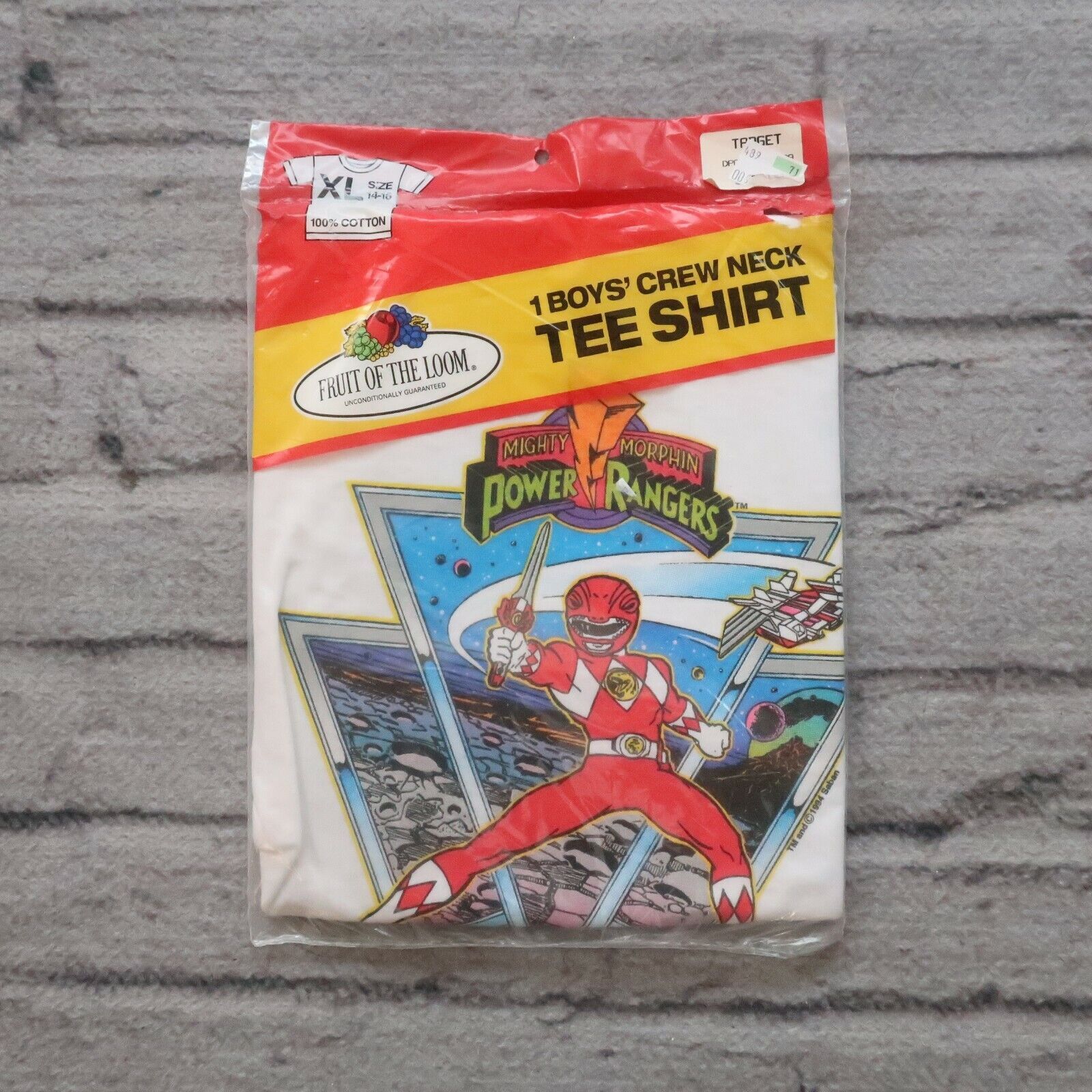 Fruit Of The Loom Vintage New 1994 Power Rangers Tshirt Boys XL Made in ...