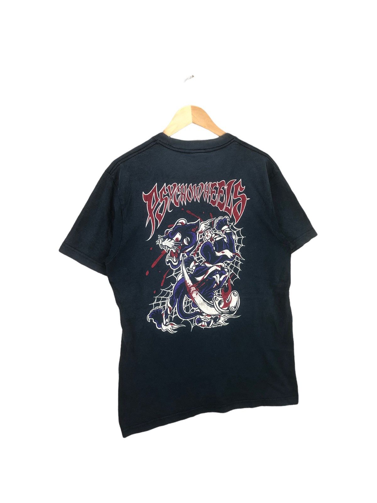 Vintage Vintage PSYCHO WHEEL Tshirt Size US L / EU 52-54 / 3 - 3 Thumbnail