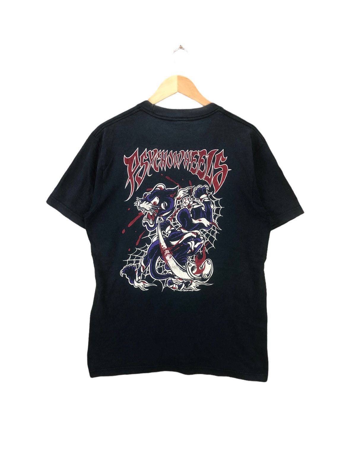 Vintage Vintage PSYCHO WHEEL Tshirt Size US L / EU 52-54 / 3 - 1 Thumbnail