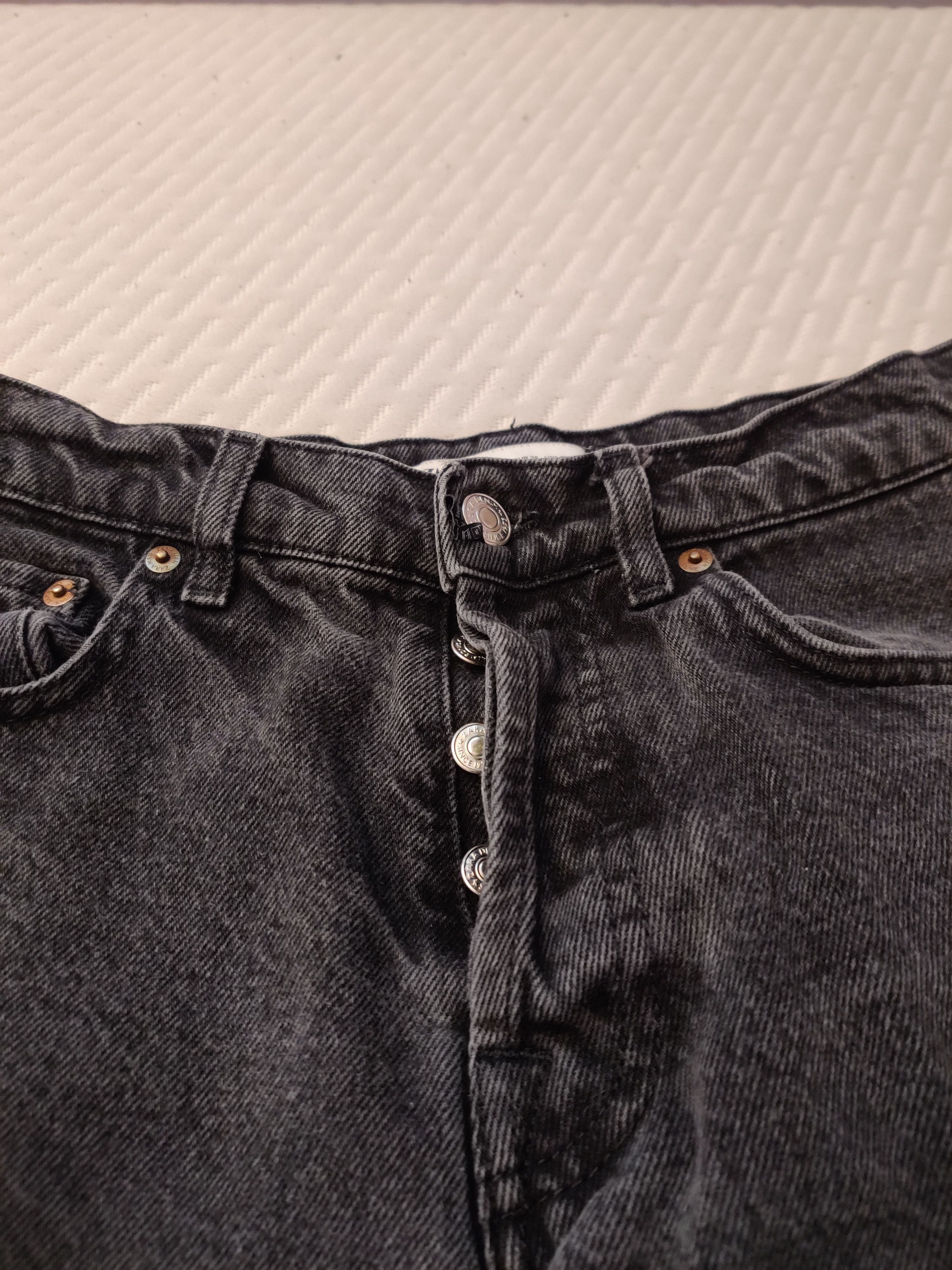 Zara Zara black wash cropped denim pants Size US 30 / EU 46 - 3 Thumbnail
