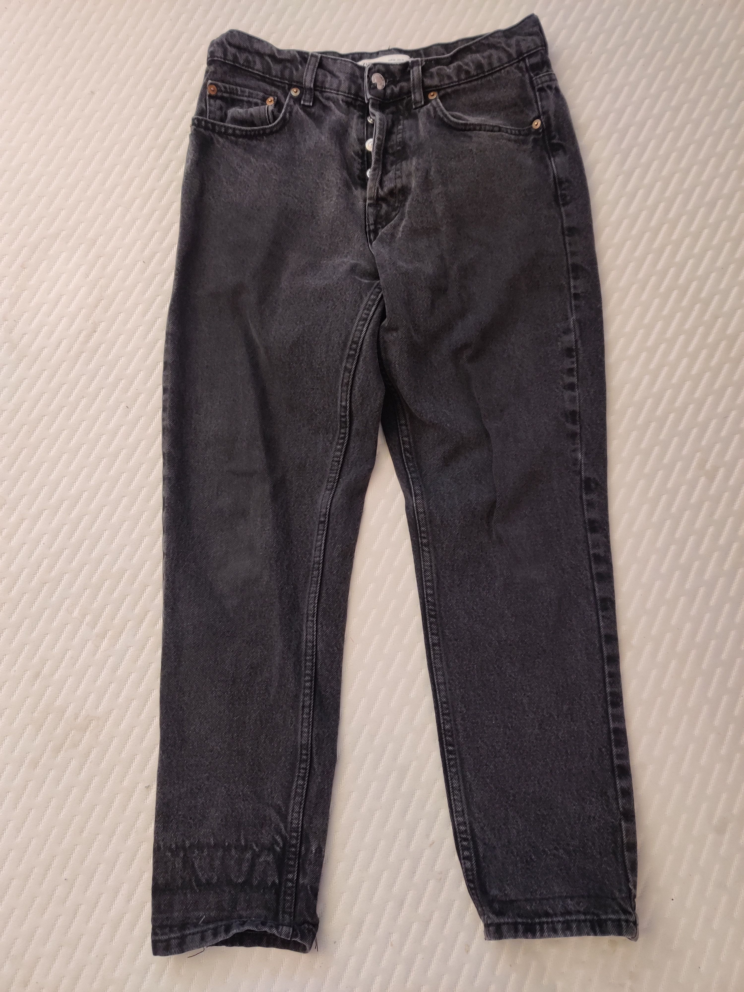 Zara Zara black wash cropped denim pants Size US 30 / EU 46 - 1 Thumbnail